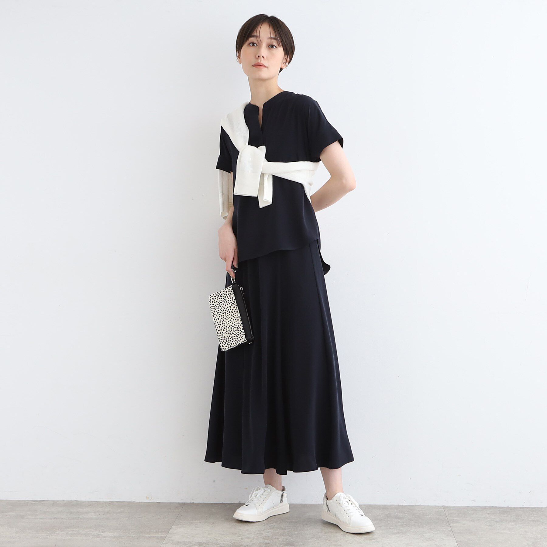 INDIVI「【洗える／SETUP可能】ニュアンスイージースカート」|スカート|