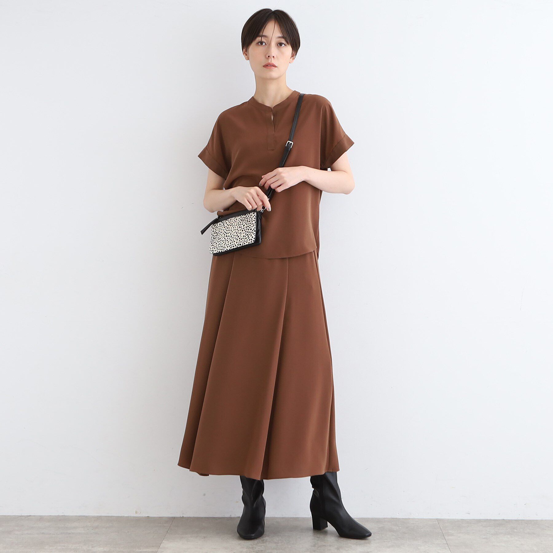 INDIVI「【洗える／SETUP可能】ニュアンスイージースカート」|スカート|