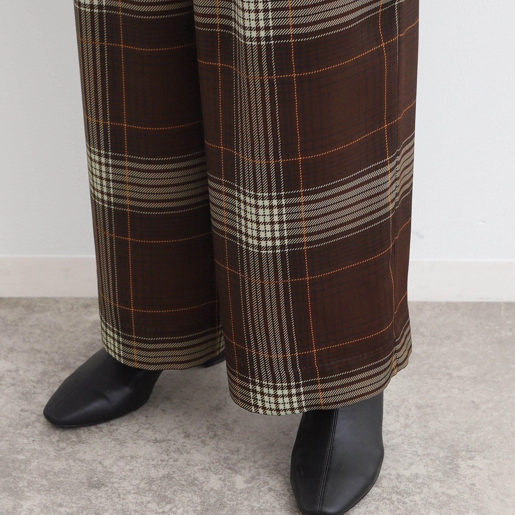 INDIVI「【洗える／ウエストゴム】グラデーションチェックパンツ」|その他|