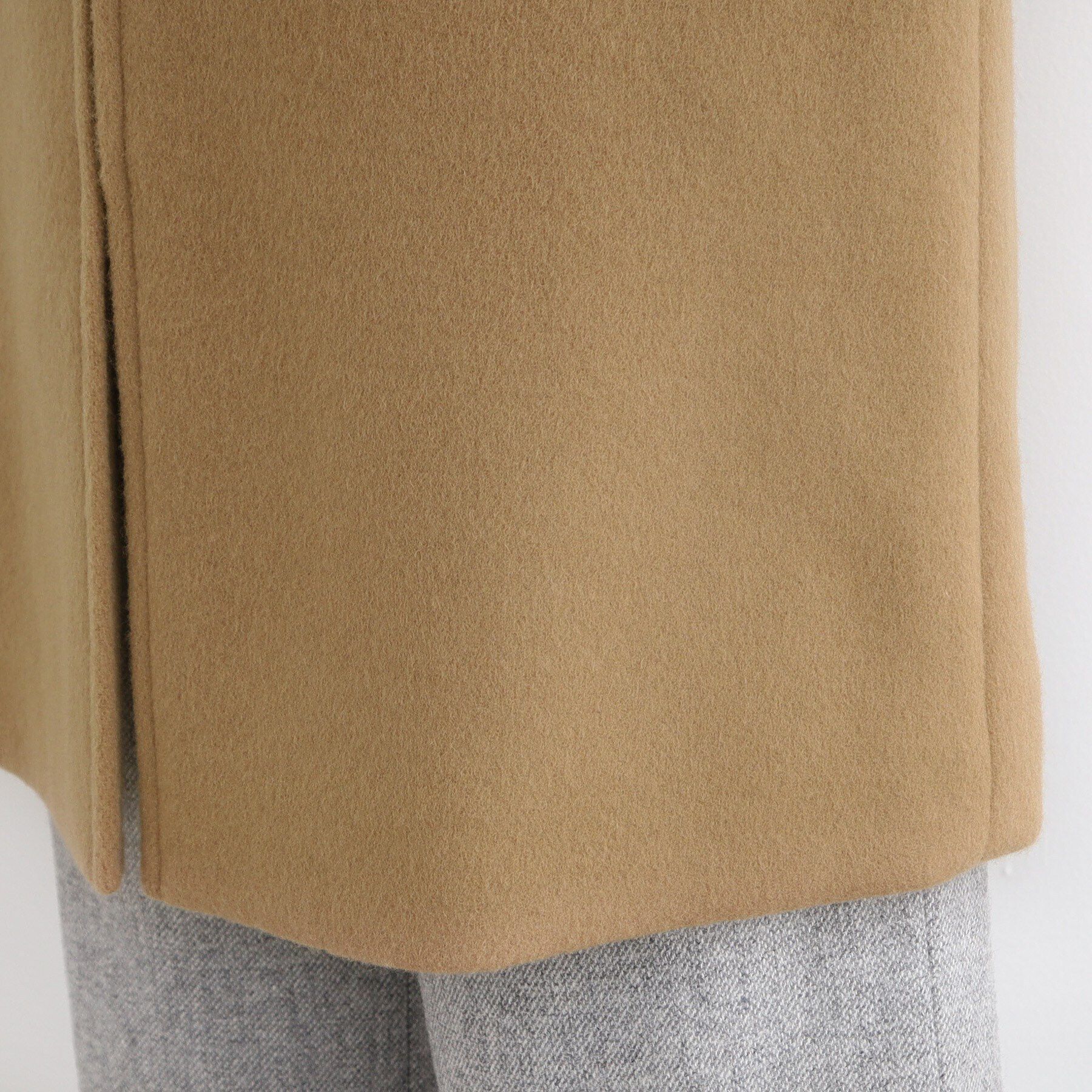 INDIVI「【トレンド◎】カーリーフェイクファーロングウール混コート」|ステンカラーコート|