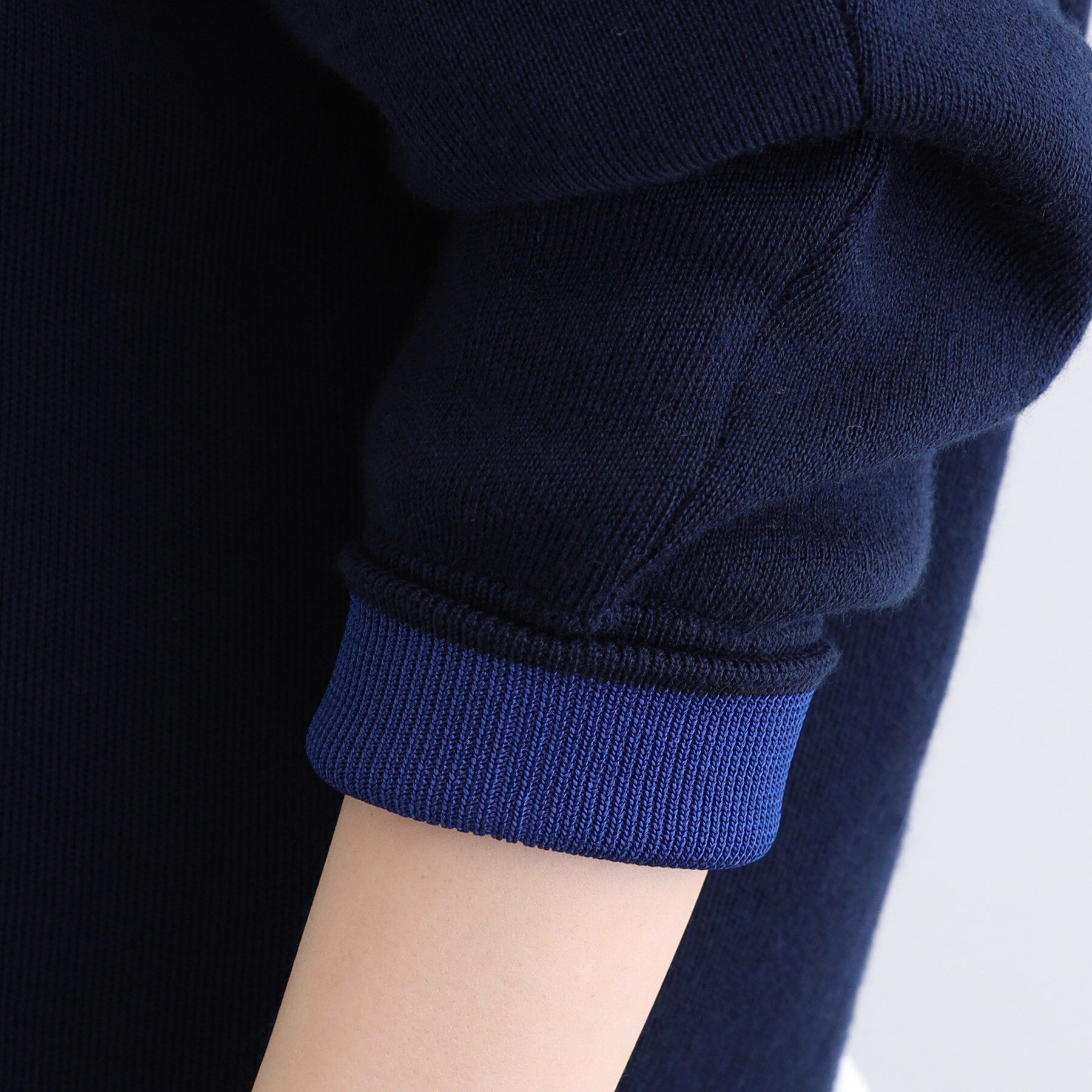 INDIVI「【ウール混／洗える】スウェットライク スムースニット」|ニット・セーター|