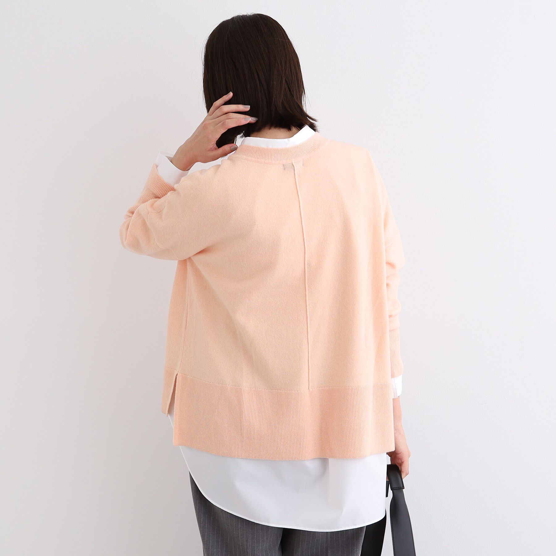 INDIVI「【カシミヤ混／洗える／リラックス】ワイドシルエットニット」|ニット・セーター|