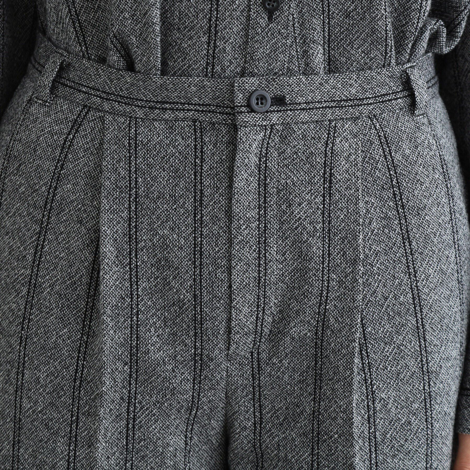 INDIVI「【日本製／インポート素材／SETUP可能】ストライプ柄ワイドパンツ」|その他|