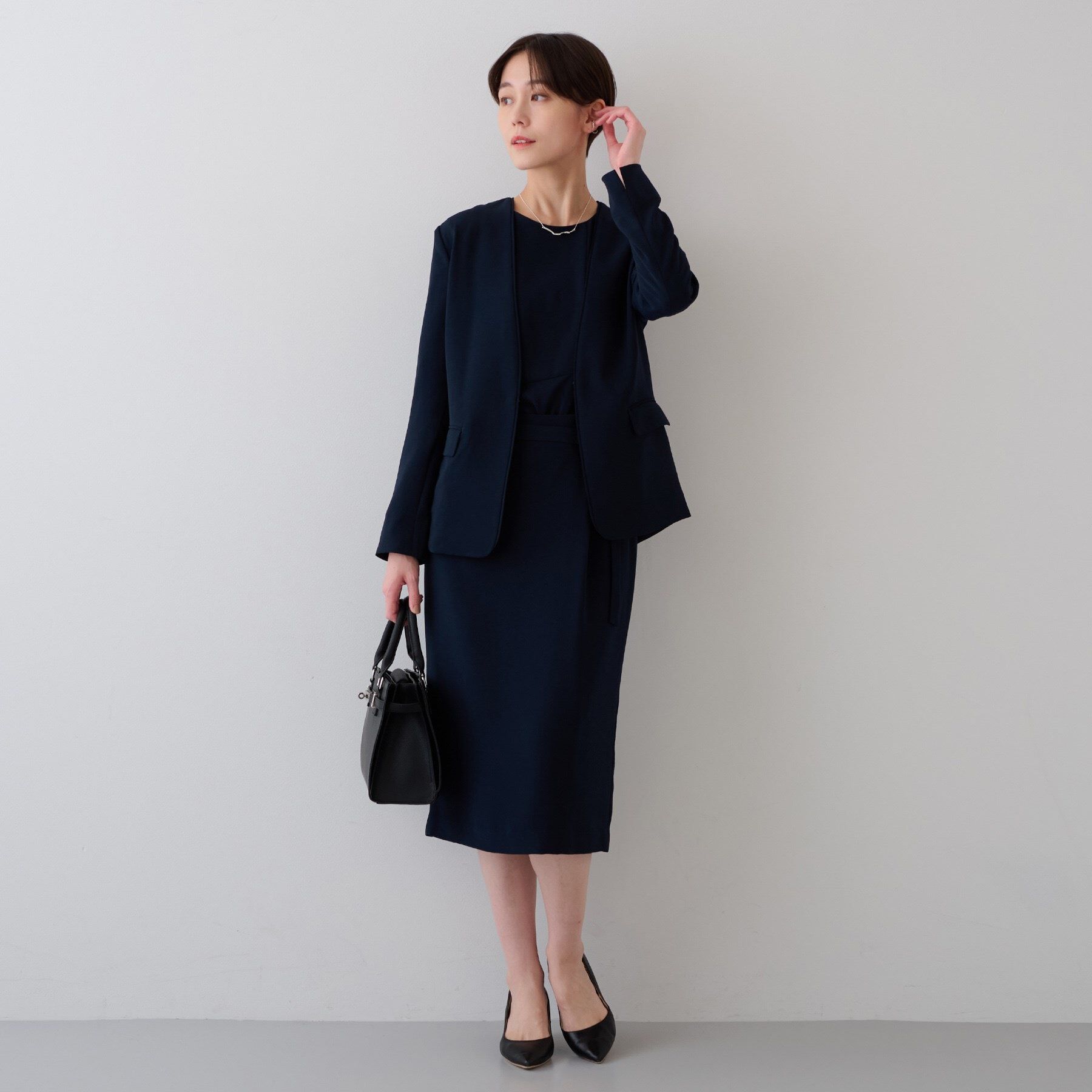 INDIVI「【着る日傘/遮熱/UVケア】ノーカラージャケット」|スーツ|