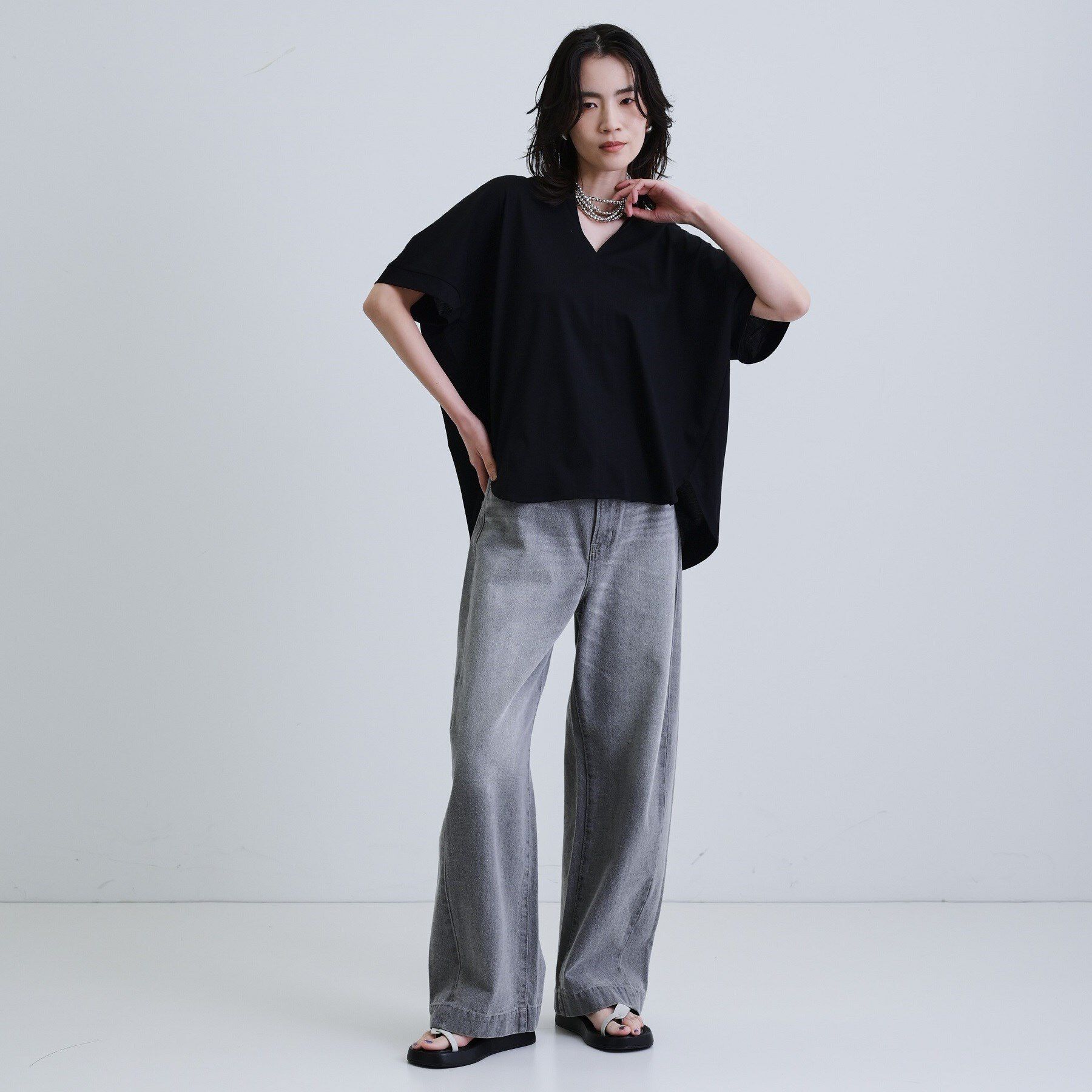 GALLEST「ギャザーポンチョカットソー」|Tシャツ・カットソー|