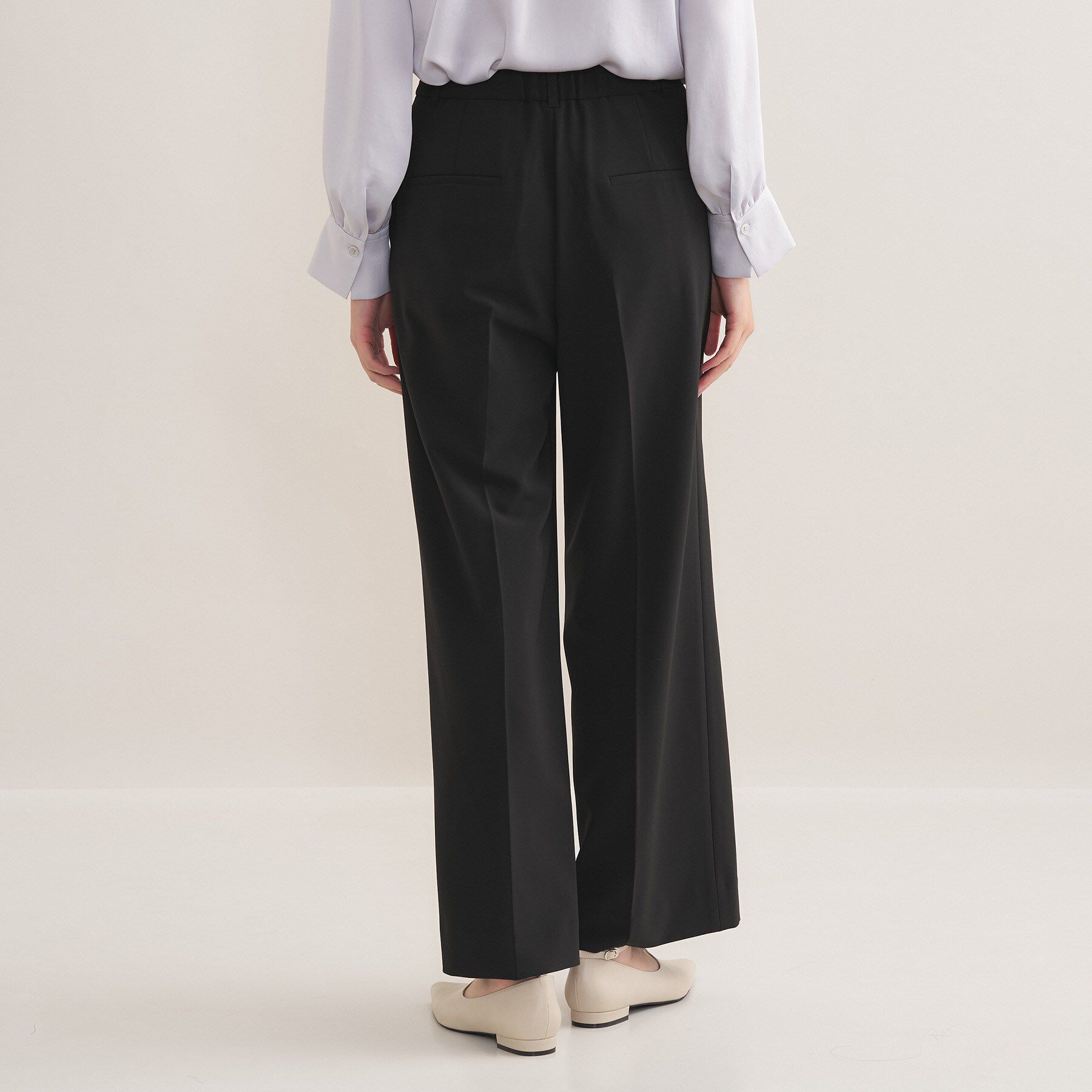 INDIVI「【通勤スーツ／洗える】ストレッチワイドパンツ」|スーツ|