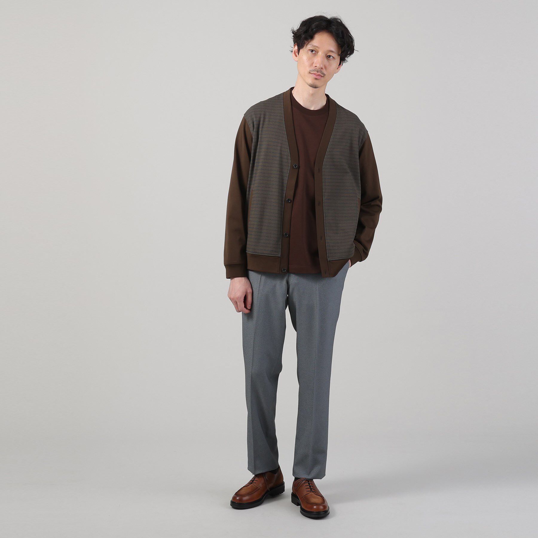 TAKEO KIKUCHI「【ON/OFF対応】メランジ シャークスキン ストレッチ パンツ / セットアップ」|その他|