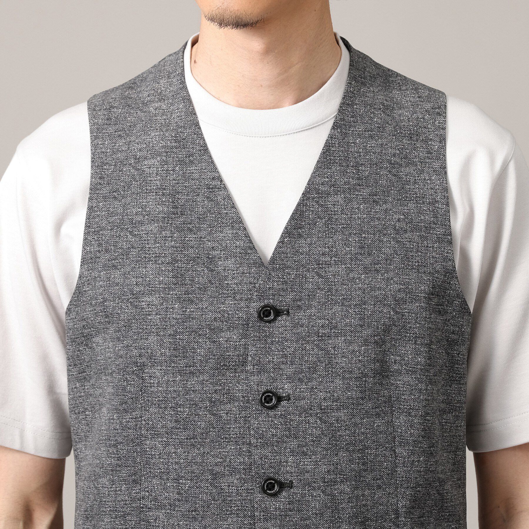 TAKEO KIKUCHI「【抗菌防臭／3ピース対応】COOL DOTS（R）ドビープリント ベスト」|ベスト・ジレ|