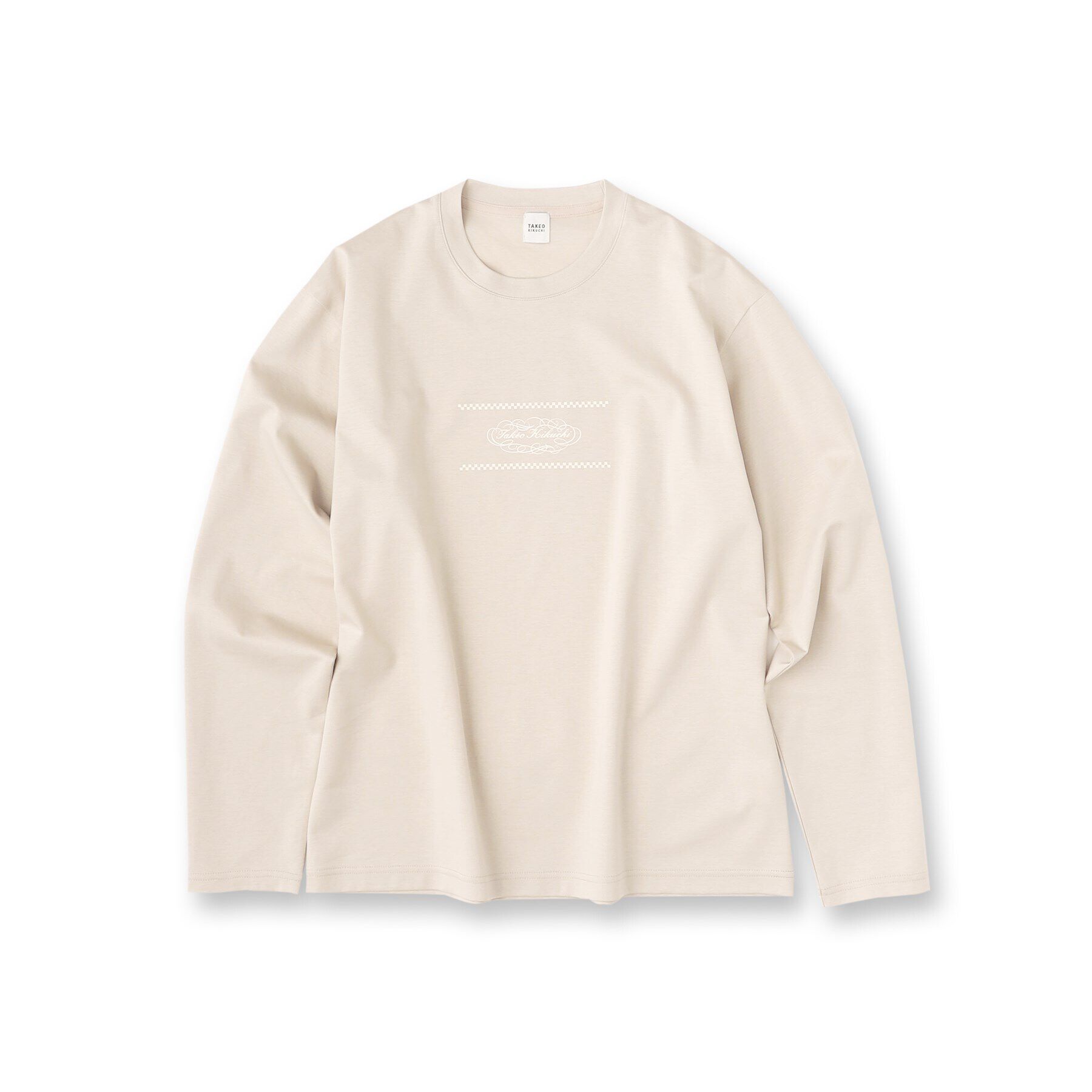 TAKEO KIKUCHI「カリグラフィーロゴ長袖ポンチTシャツ」|Tシャツ・カットソー|