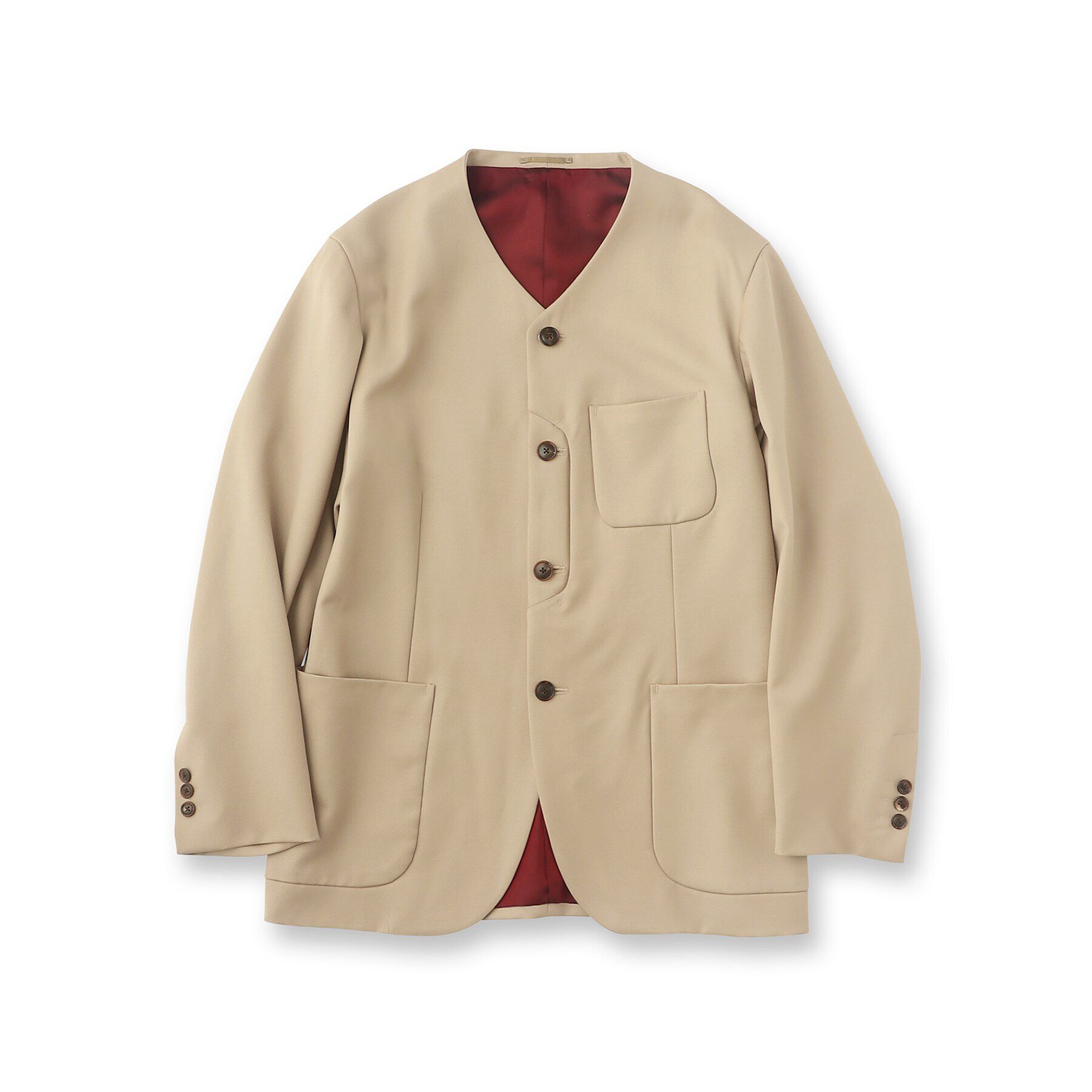 40CARATS&525「ギャバジン ノーカラージャケット」|テーラードジャケット|