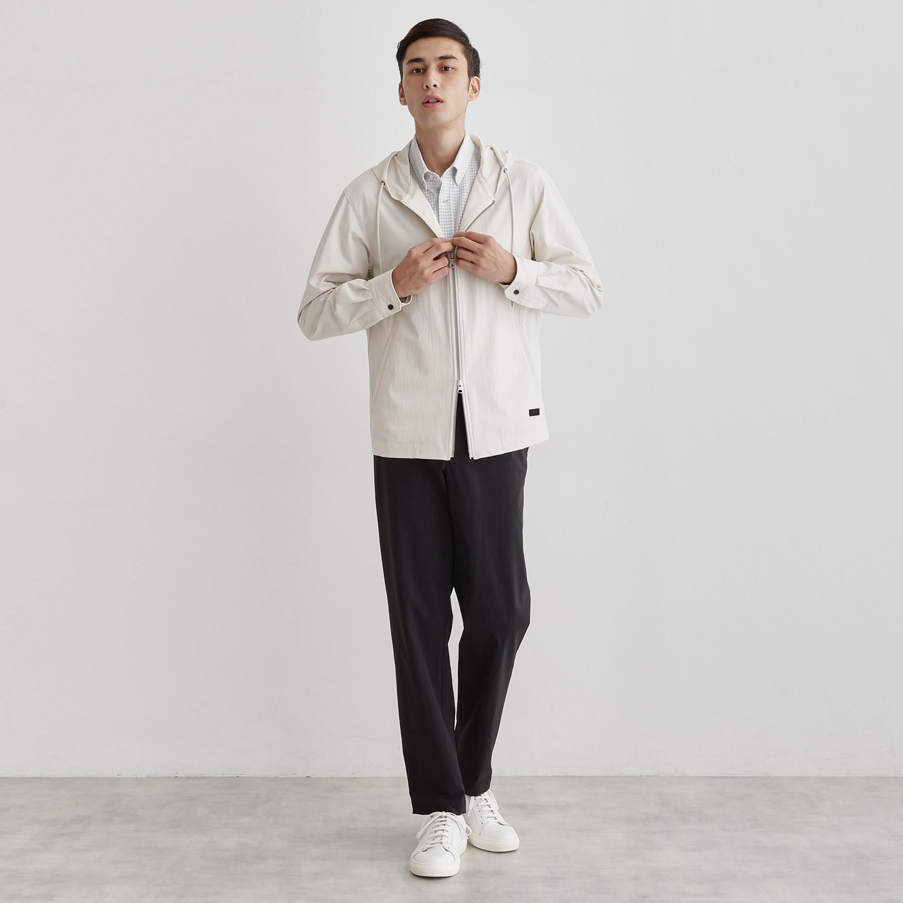 TAKEO KIKUCHI「【3D ナイロン ストレッチ】ジップアップ フードブルゾン」|ブルゾン・スタジャン|