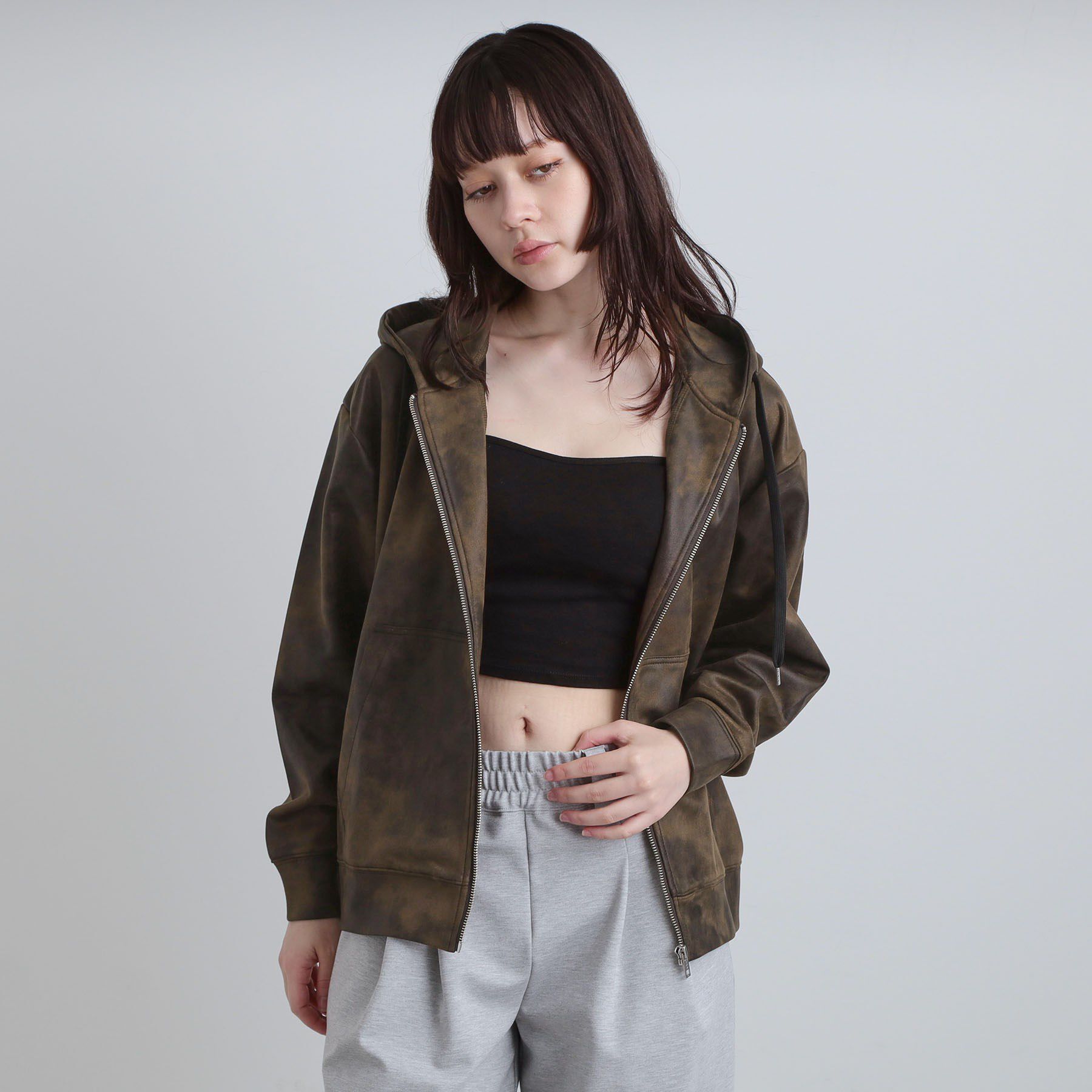 tk.TAKEO KIKUCHI「ヴィンテージライクプリント ジップパーカー」|パーカー|