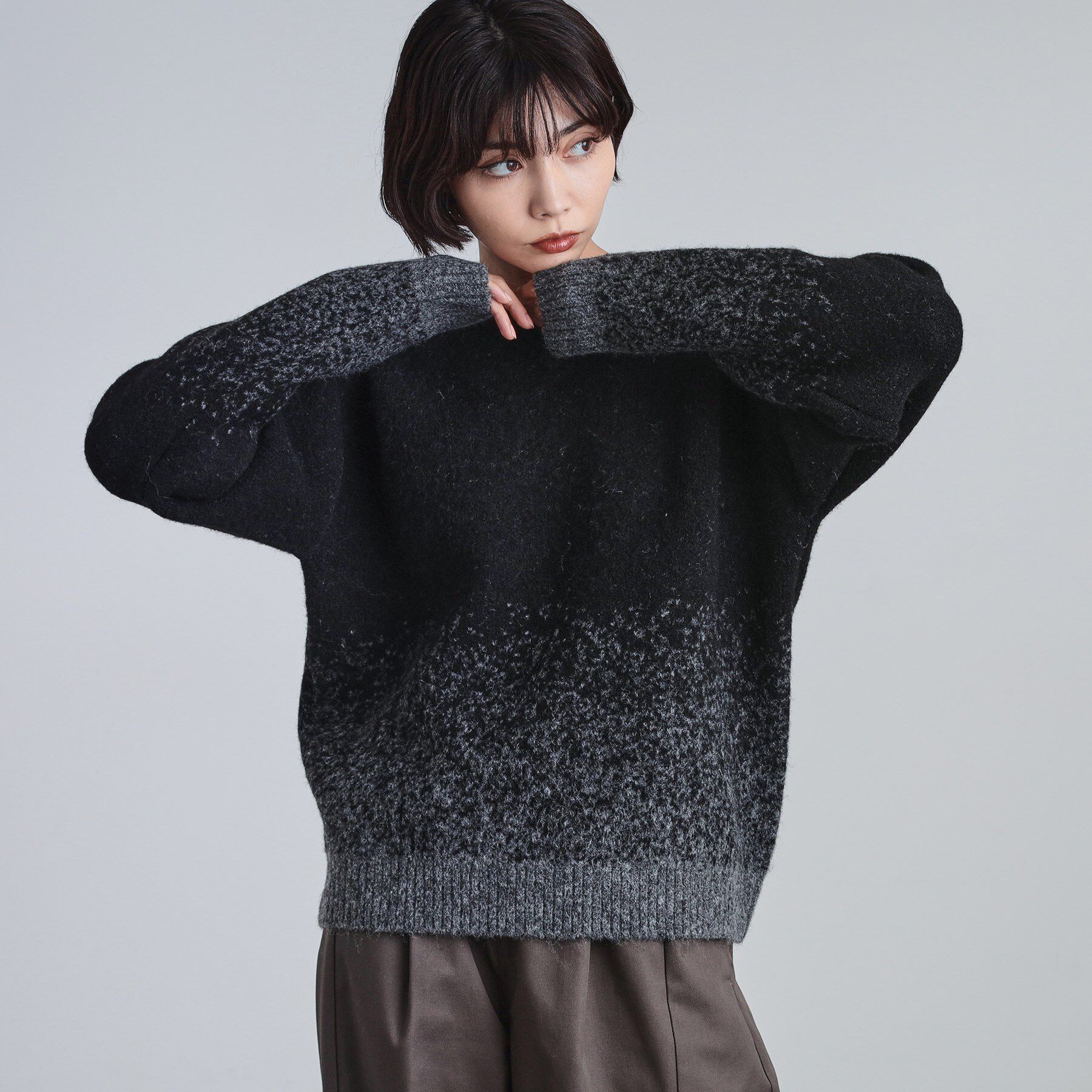 tk.TAKEO KIKUCHI「ミスティーシャギーVネックニット」|ニット・セーター|