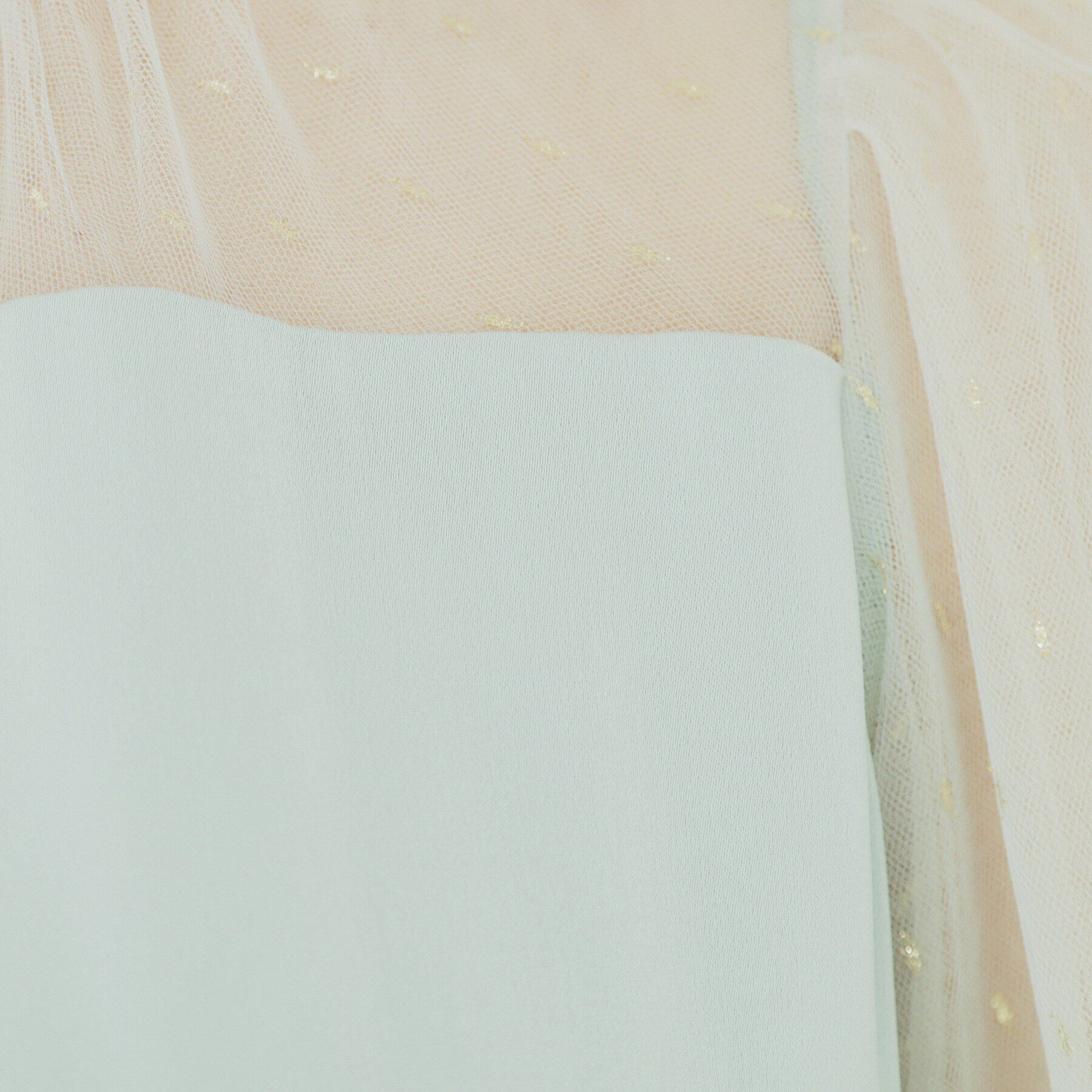 index「ドットチュールスリーブドッキングワンピース【洗濯機洗い可】」|ワンピース|