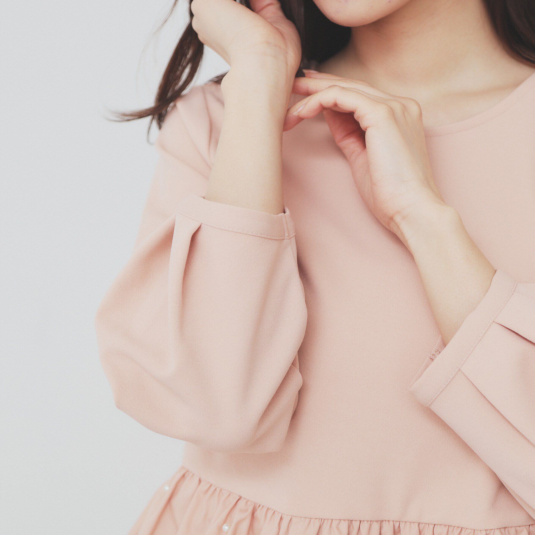 index「カットジョーゼットドッキングペプラムトップス【洗濯機可】」|Tシャツ・カットソー|