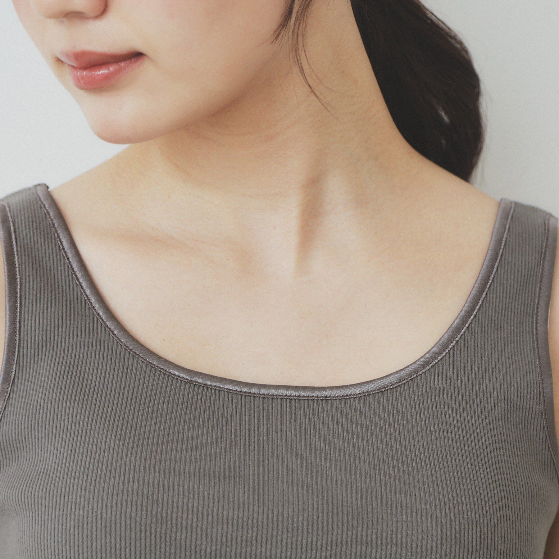 index「前後2WAY サテンパイピングリブタンクトップ【洗濯機洗い可】」|キャミソール|