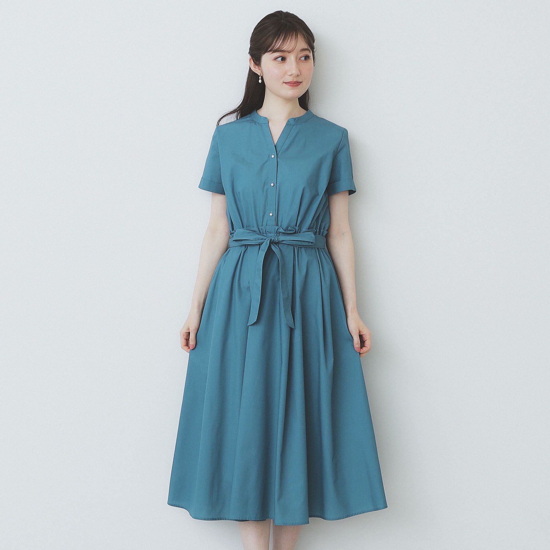 index「《andGIRL掲載》タックフレアワンピース【洗濯機洗い可/イージーアイロン】」|ワンピース|