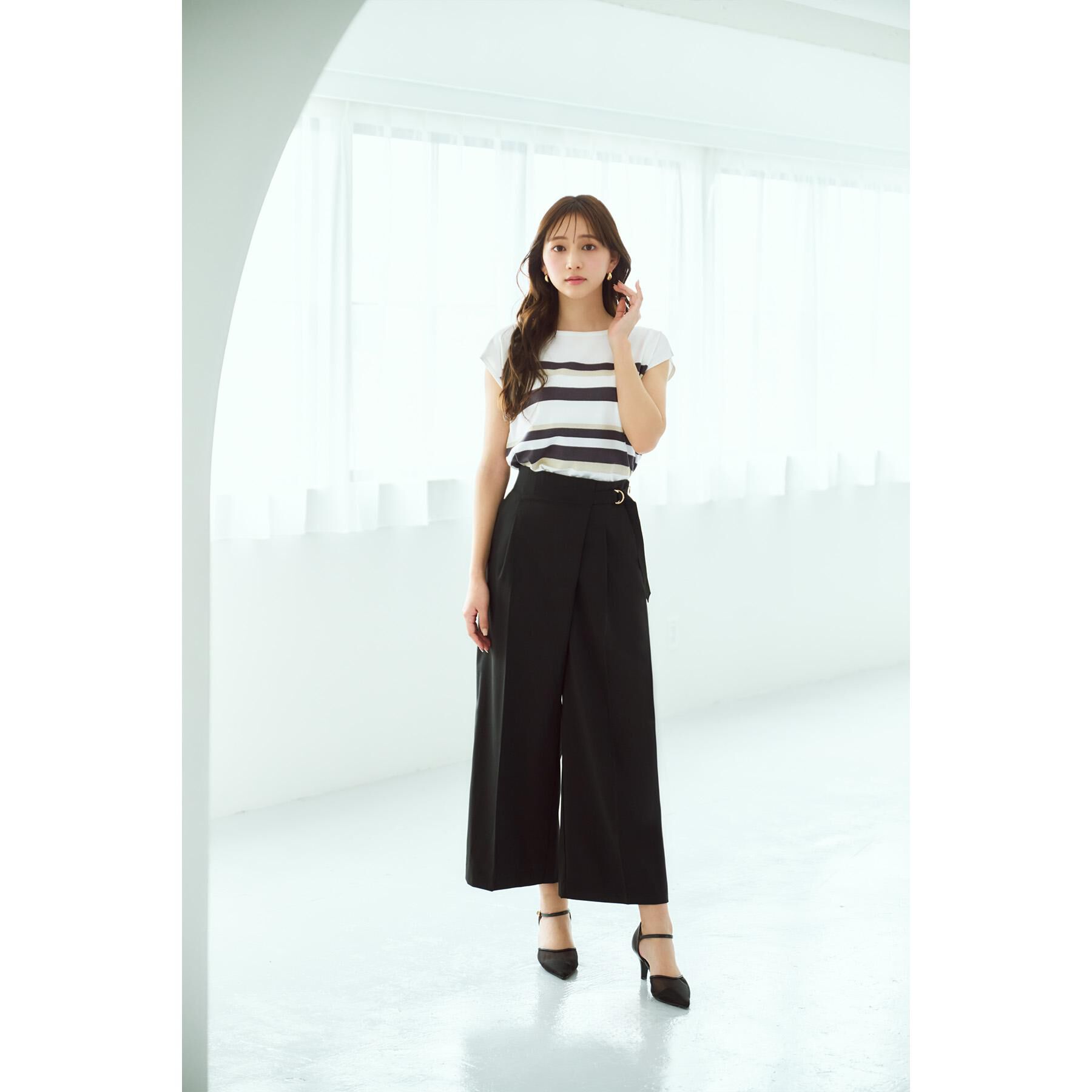 index「《XS-LLサイズ》フレンチスリーブニット【洗濯機洗い可/抗ピル】」|ニット・セーター|