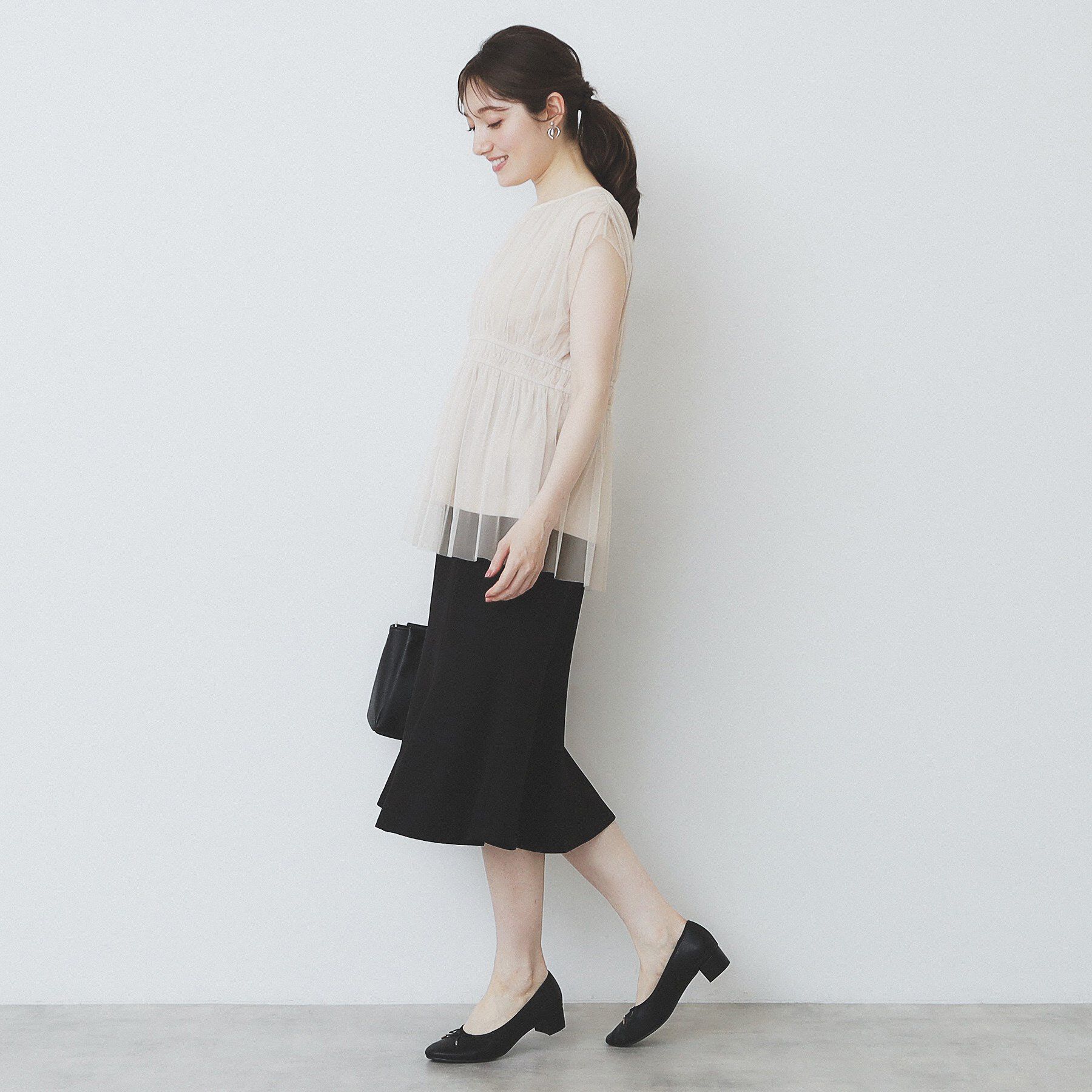 index「チュールレイヤードペプラムブラウス【洗濯機洗い可】」|シャツ・ブラウス|