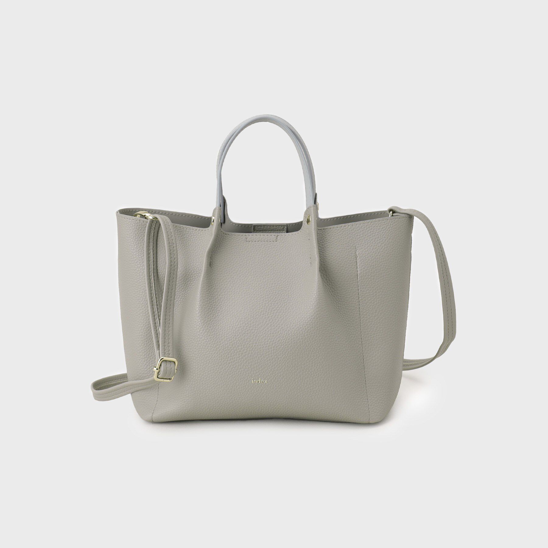 index「【軽量合皮】2WAYミドルサイズトートバッグ」|トートバッグ|