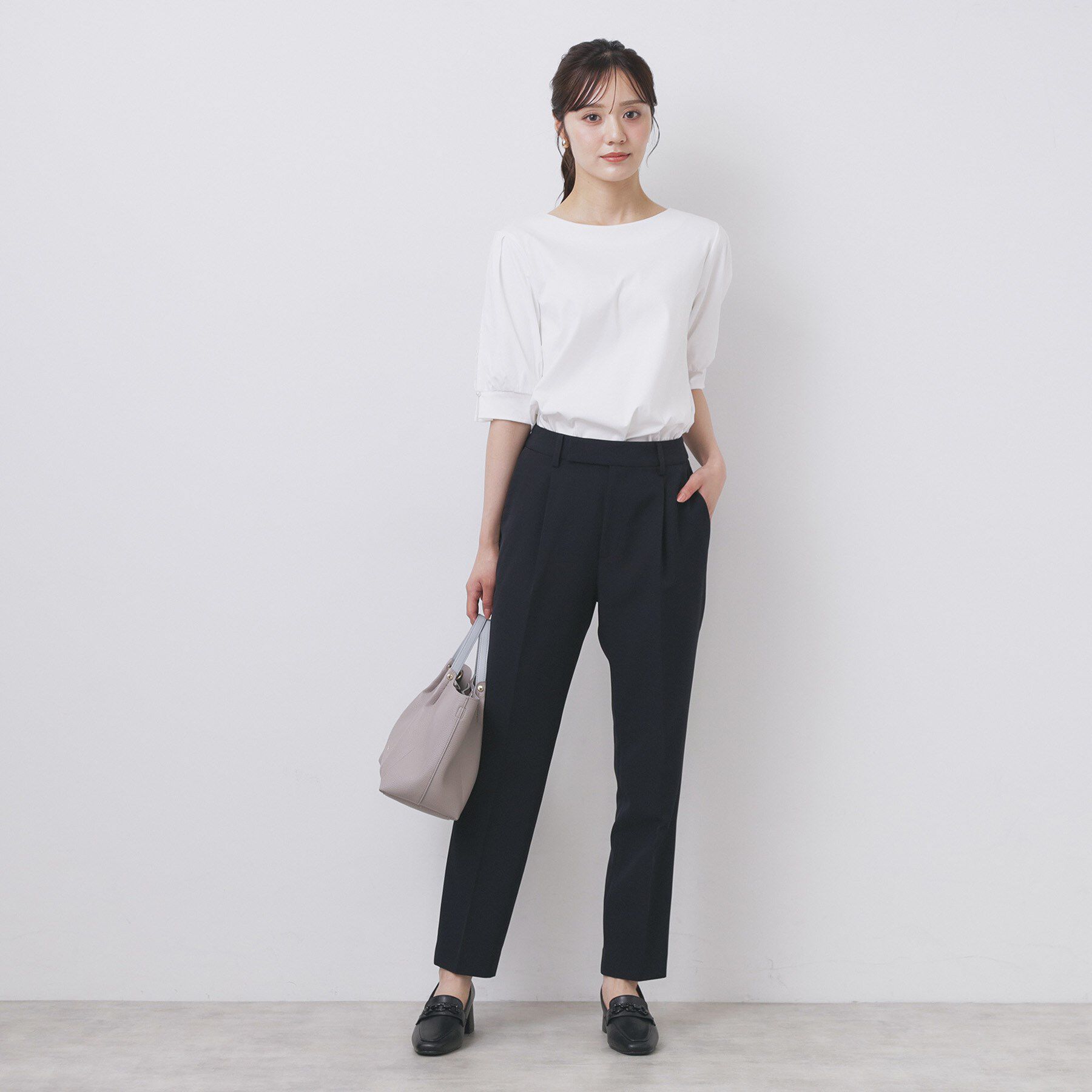 index「《XS-LLサイズ》ストレッチテーパードパンツ/セットアップ対応【洗濯機洗い可/イージーアイロン/防」|その他|