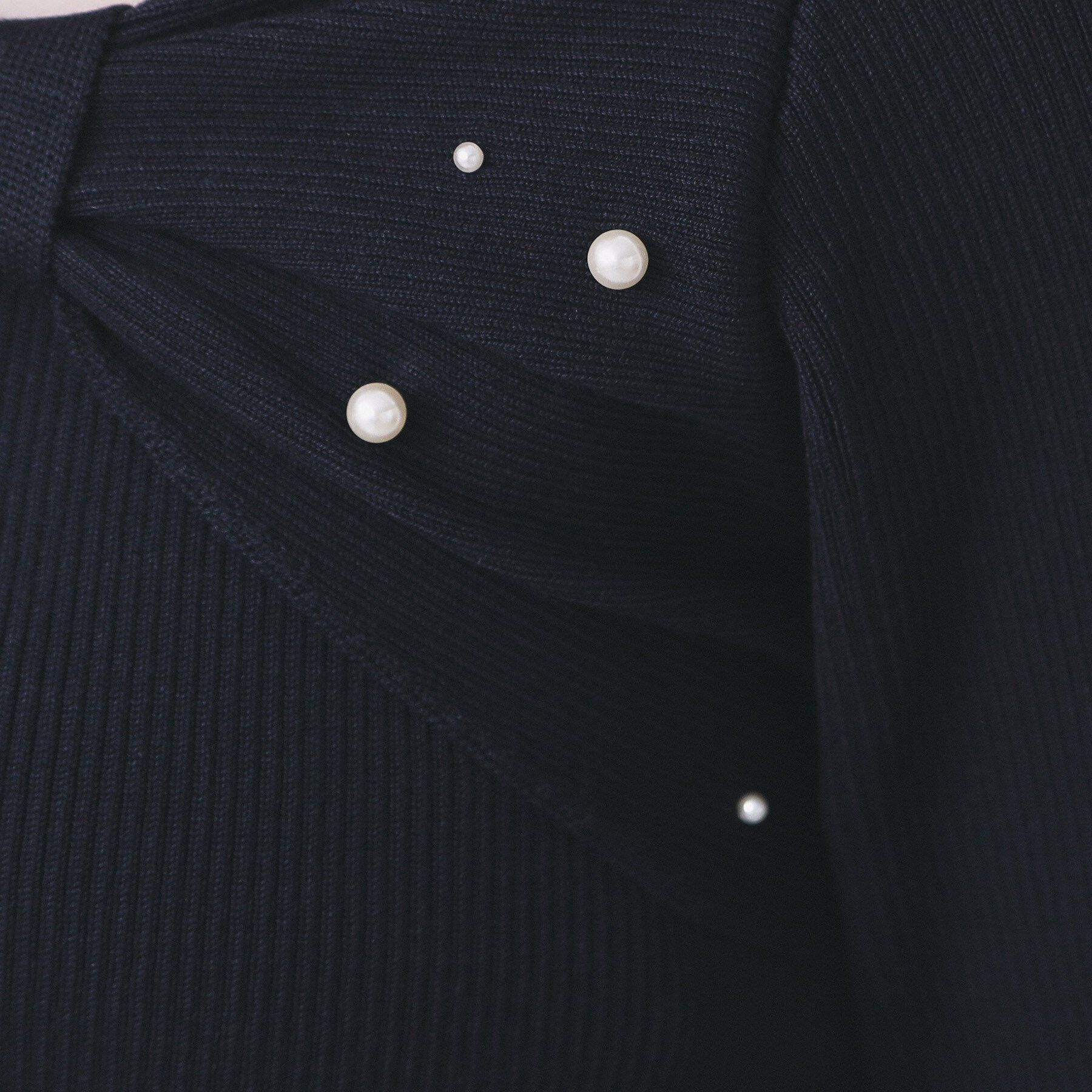 index「リボンパール調リブニット【洗濯機OK】」|ニット・セーター|