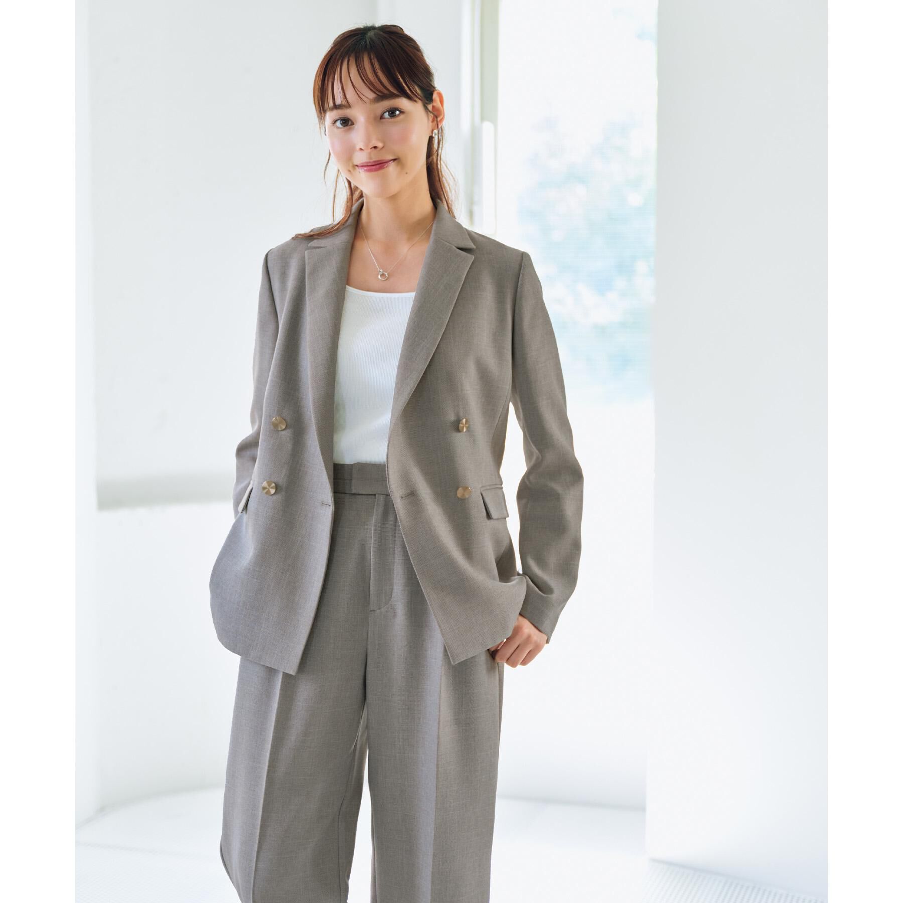 index「《Oggi掲載》ダブルブレストテーラードジャケット/セットアップ対応可【洗える】」|テーラードジャケット|