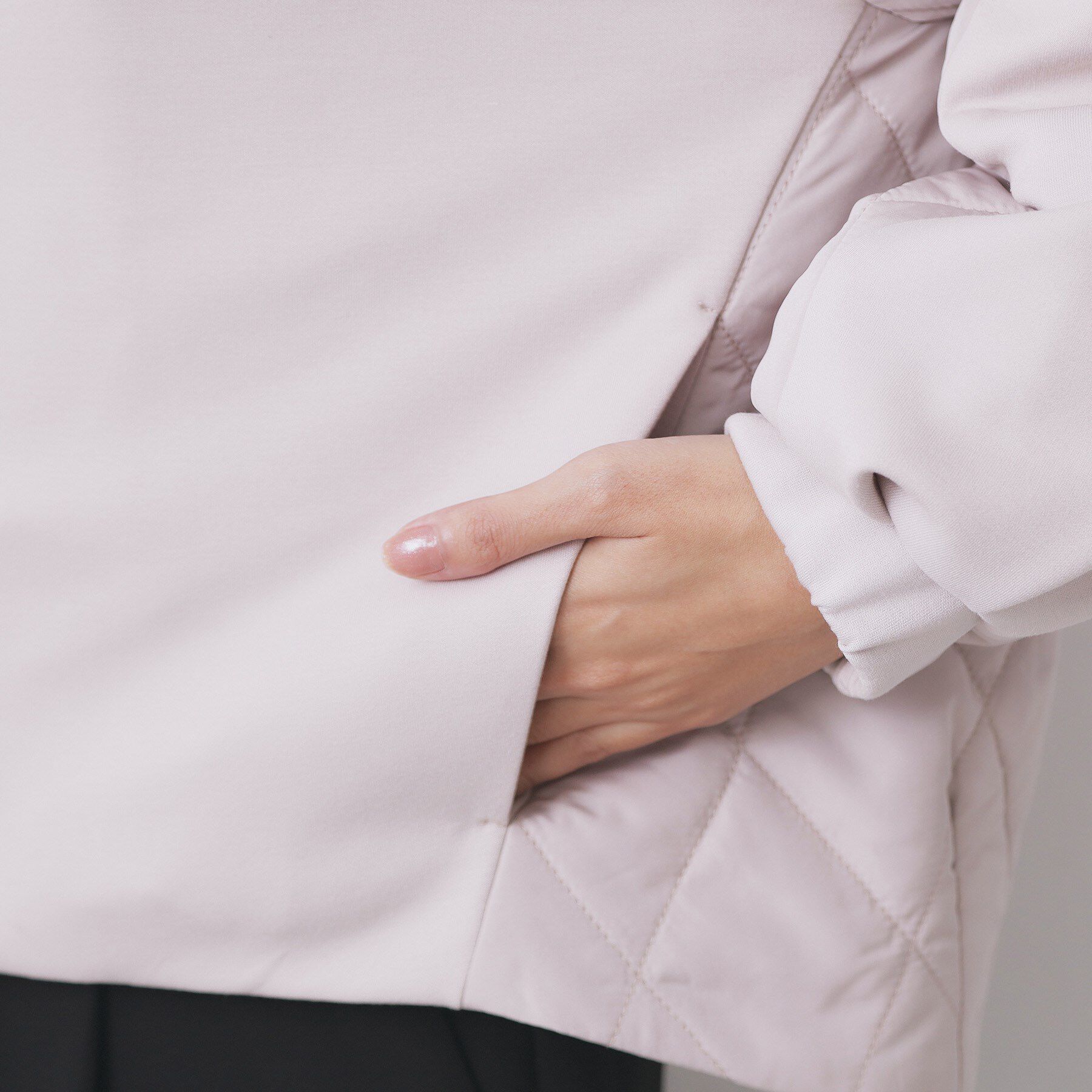 index「キルティング切替ノーカラーブルゾン【洗濯機OK】」|ブルゾン・スタジャン|