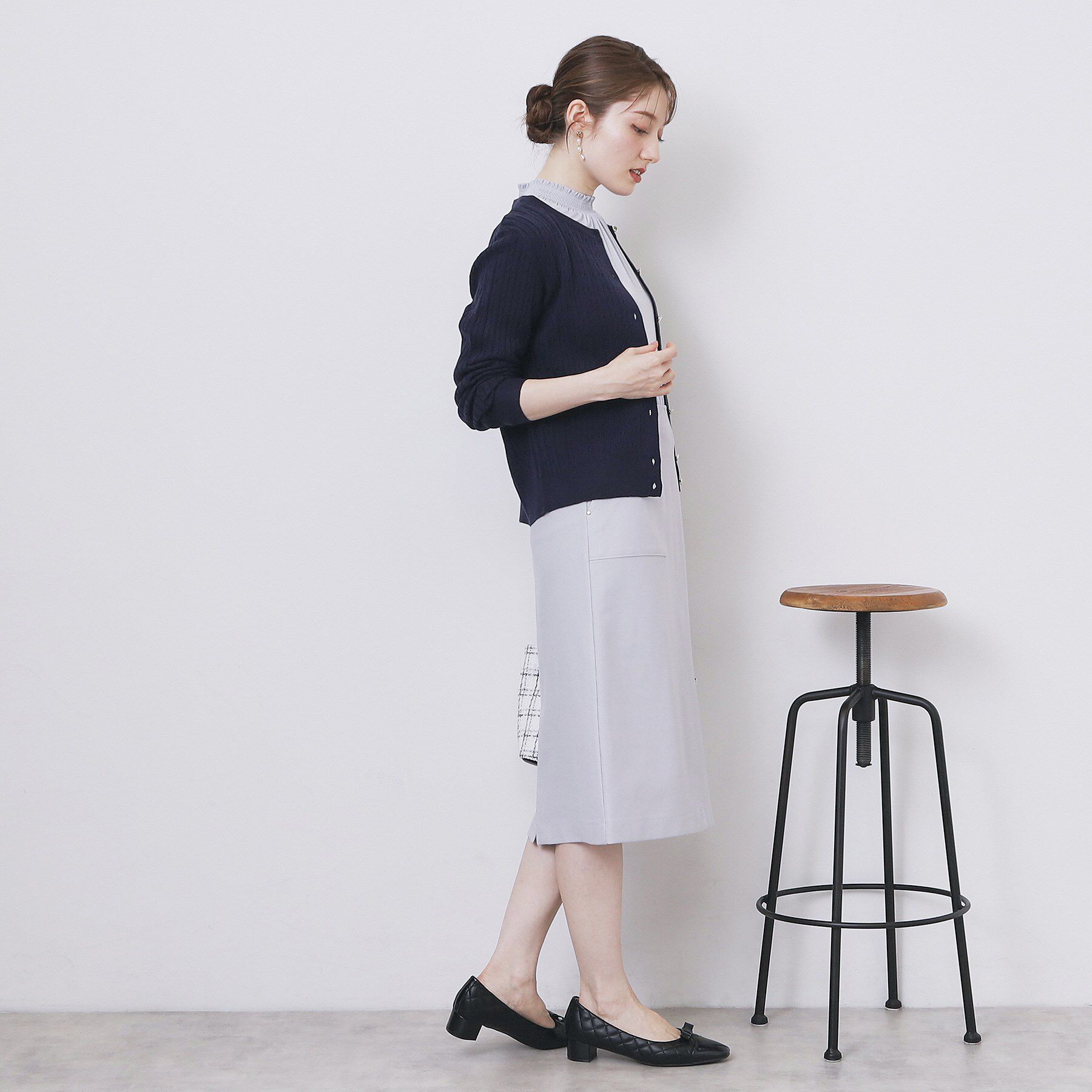 index「クルーネックケーブルカーディガン【洗濯機OK】」|カーディガン|