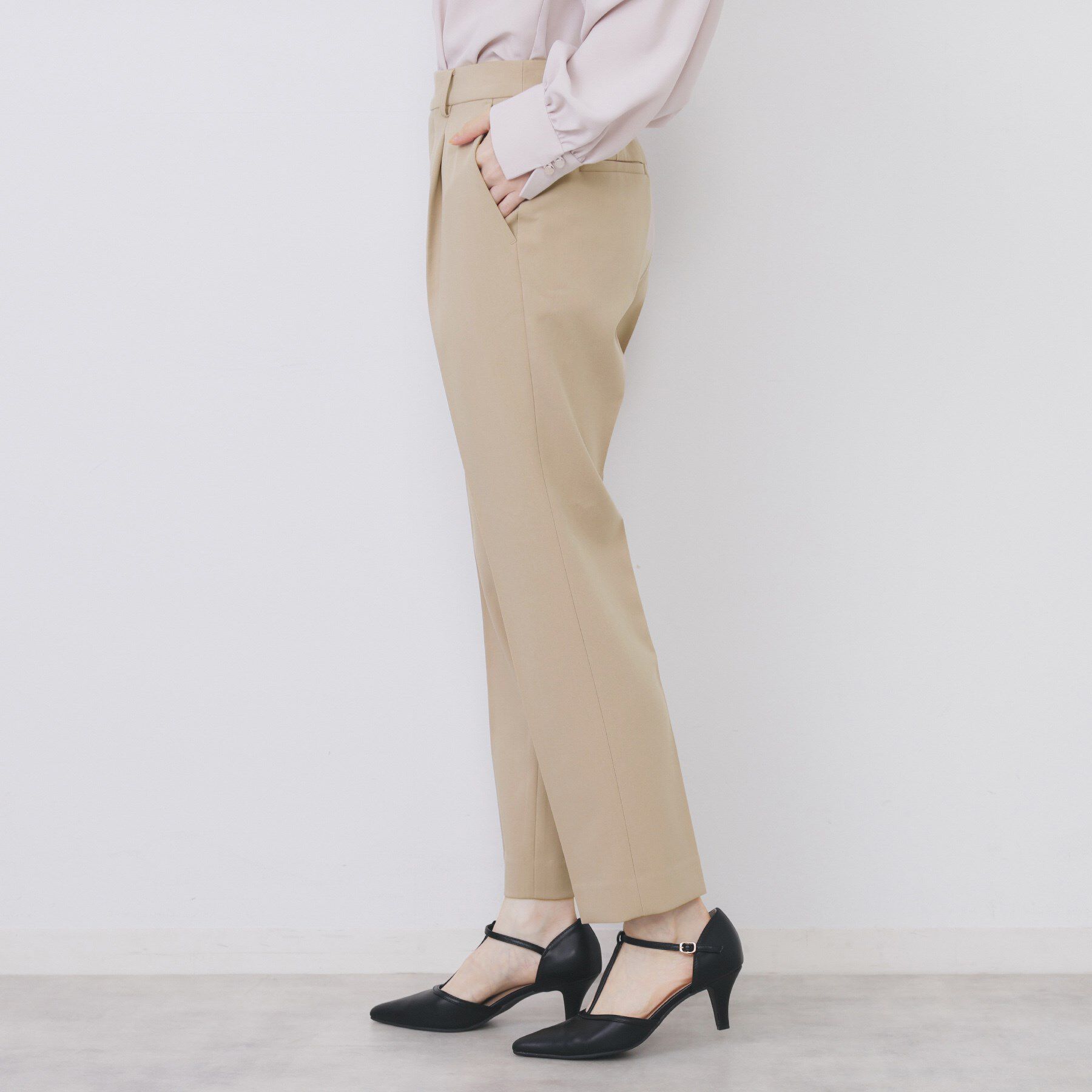 index「《丈が選べる》ストレッチテーパードパンツ/セットアップ対応【洗濯機OK/防シワ】」|その他|