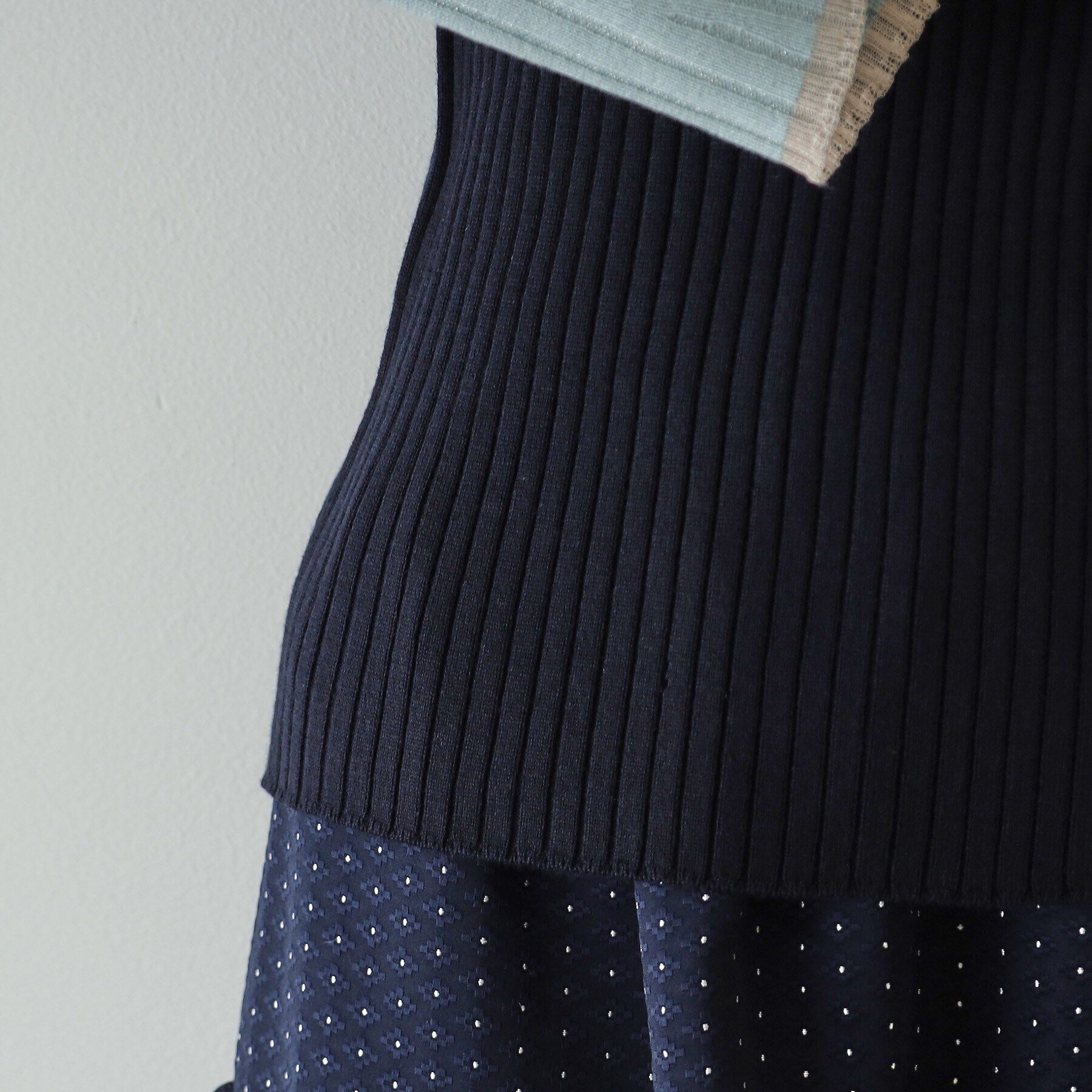 OPAQUE.CLIP「《Oggi掲載》配色フレアースリーブニット【洗濯機洗い可】」|ニット・セーター|