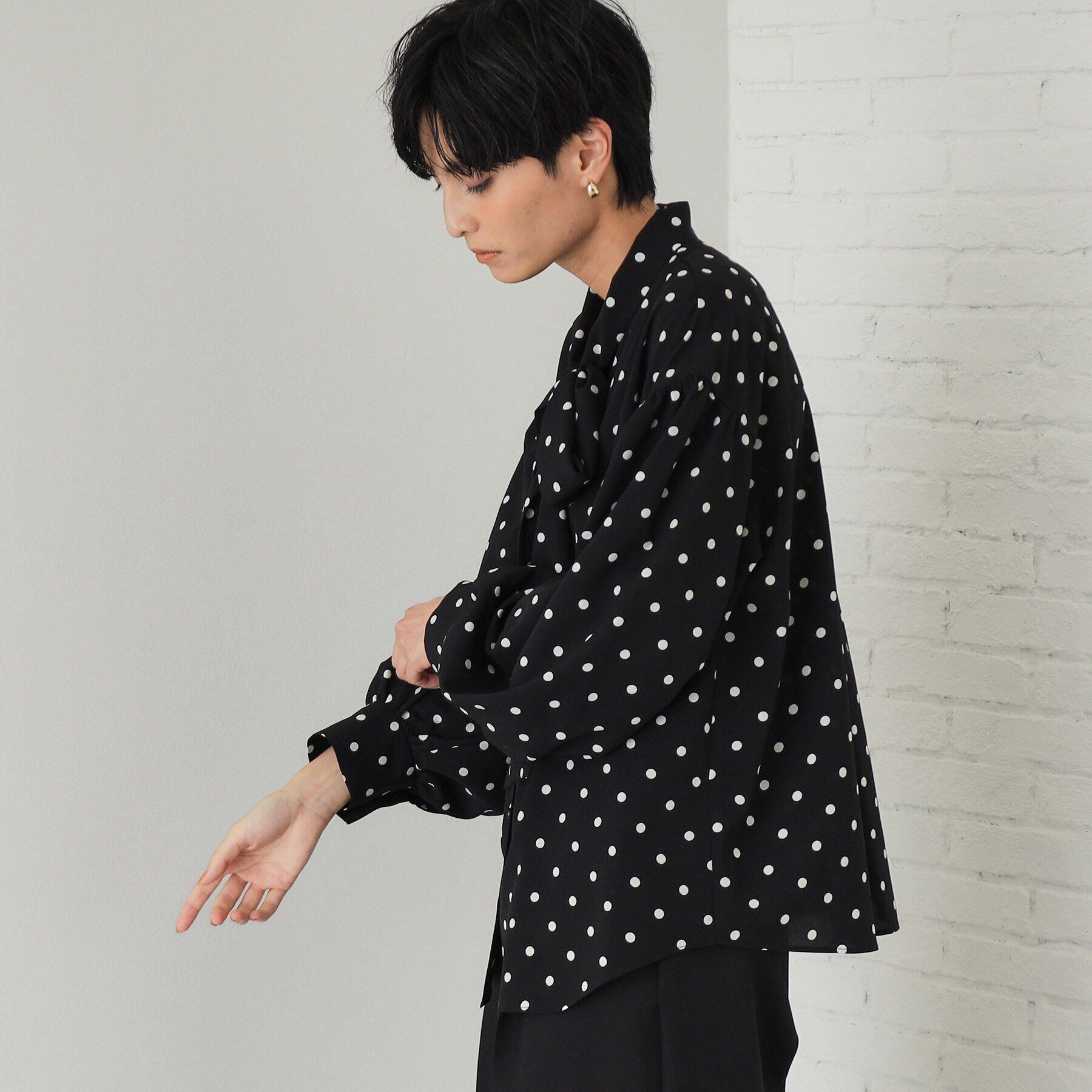 OPAQUE.CLIP「《美人百花掲載》ボリュームボウタイブラウス【洗濯機洗い可】」|シャツ・ブラウス|