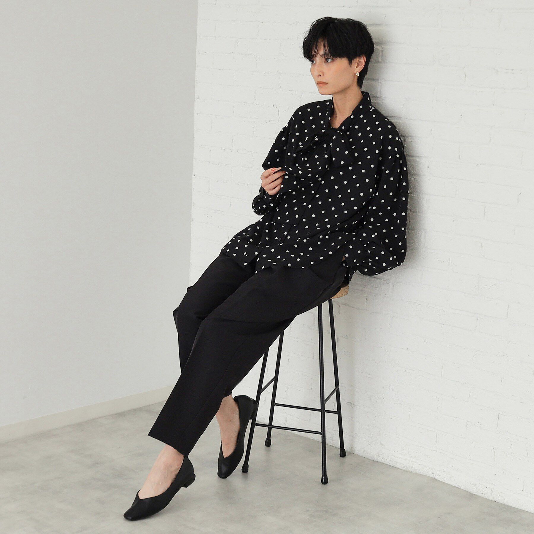 OPAQUE.CLIP「《美人百花掲載》ボリュームボウタイブラウス【洗濯機洗い可】」|シャツ・ブラウス|