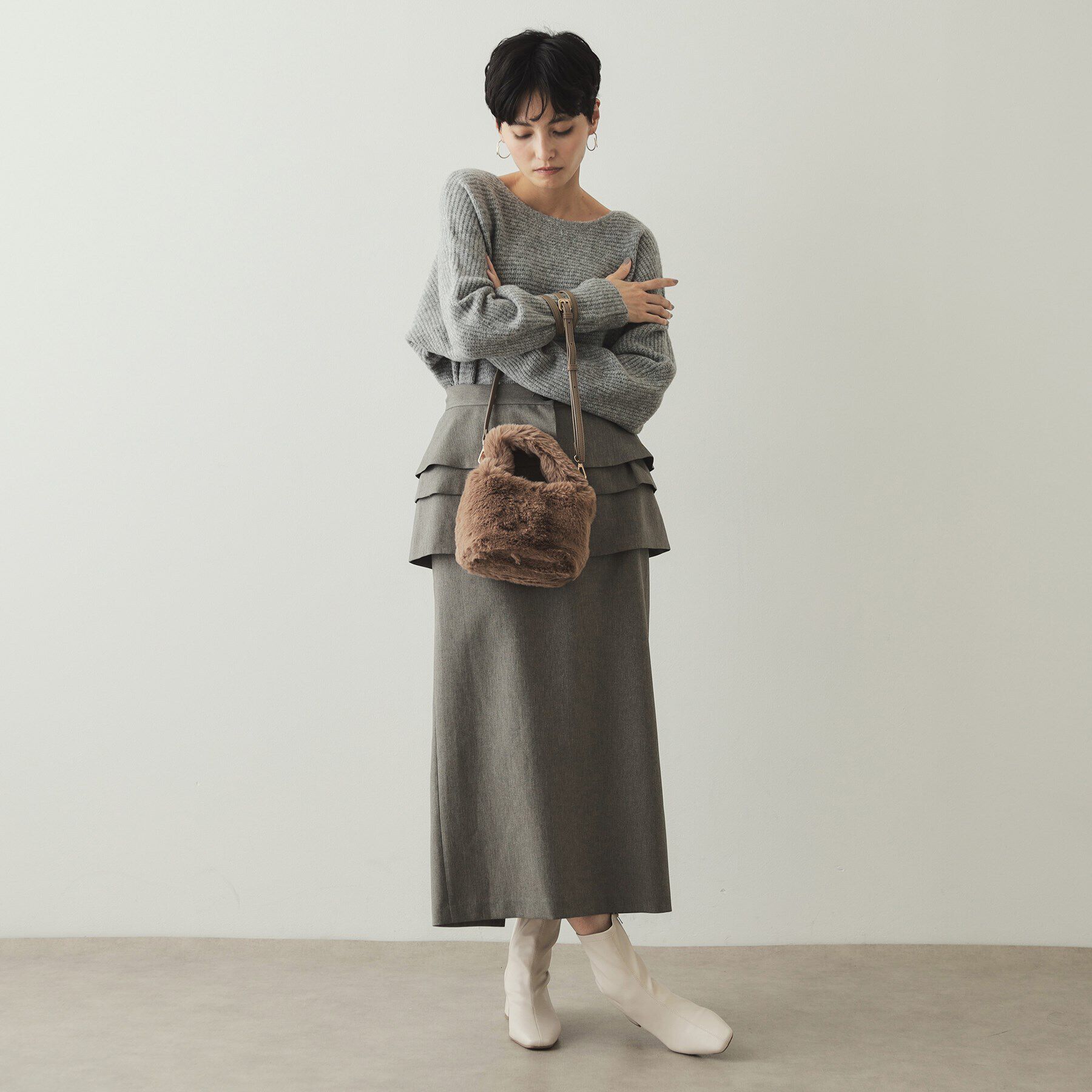 OPAQUE.CLIP「【2WAY】フェイクファーショルダーバッグ」|ショルダー・メッセンジャー|