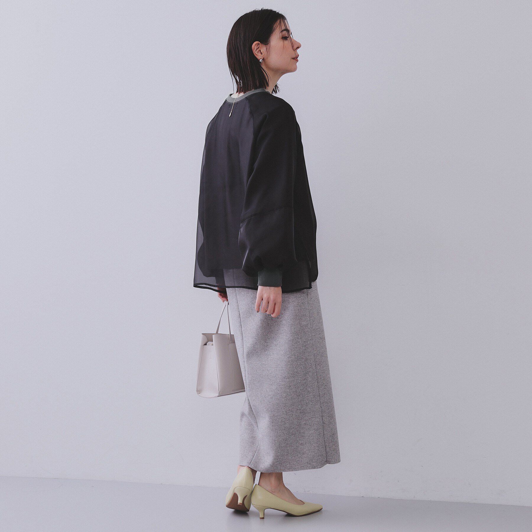 OPAQUE.CLIP「シアーレイヤード裏毛プルオーバー【洗濯機洗い可】」|Tシャツ・カットソー|