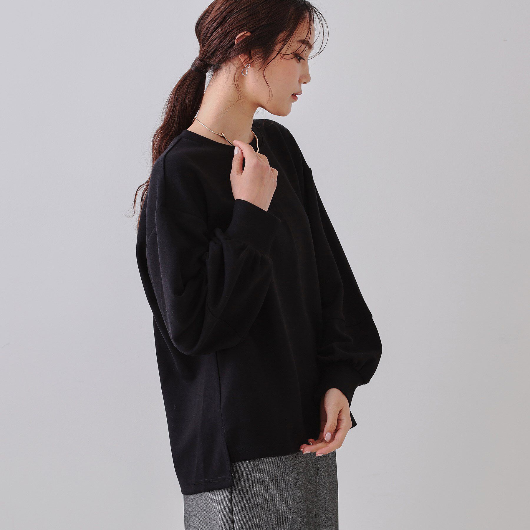 OPAQUE.CLIP「ボリュームスリーブトップス【洗濯機洗い可】」|Tシャツ・カットソー|