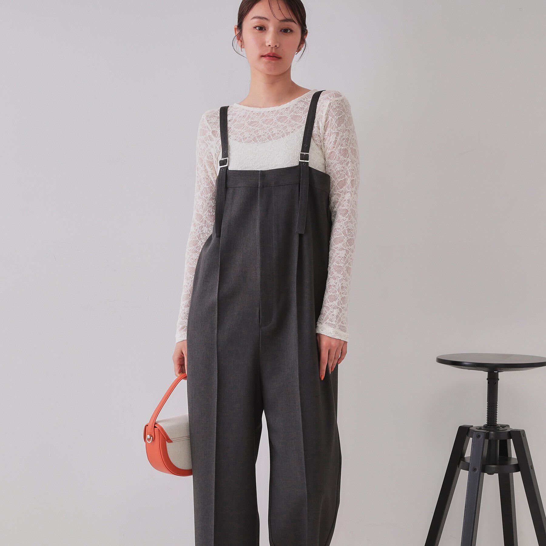 OPAQUE.CLIP「ベアサロペット【洗濯機洗い可】」|オールインワン|