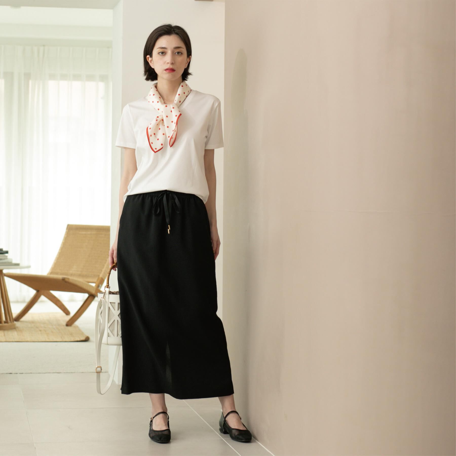 OPAQUE.CLIP「《5色展開/SS-LLサイズ》VネックベーシックTシャツ【接触冷感/洗濯機洗い可】」|Tシャツ・カットソー|