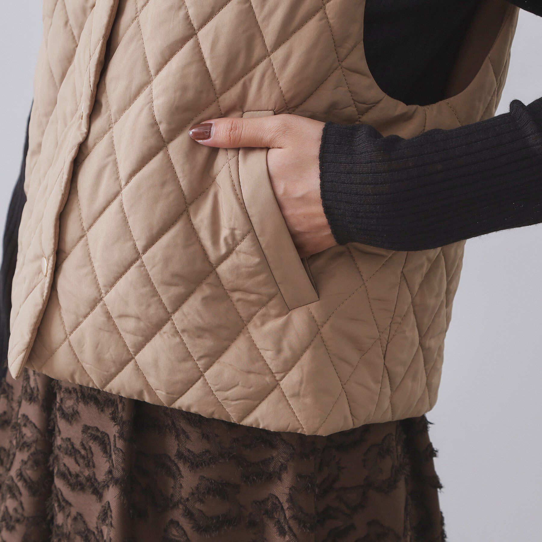 OPAQUE.CLIP「《ツインセット》マウンテンパーカー&times;キルティングベストライナー【撥水/洗濯機OK】」|ブルゾン・スタジャン|