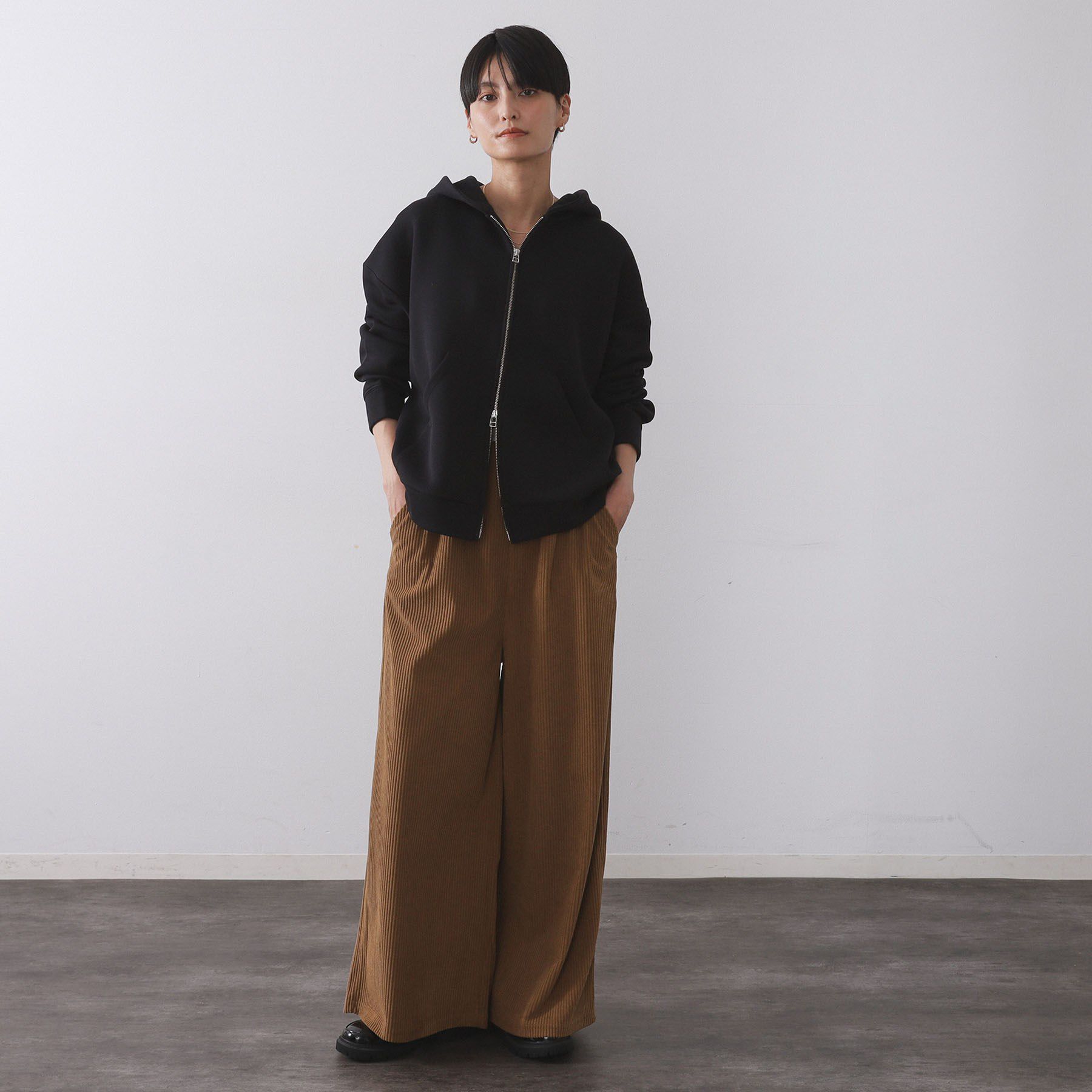 OPAQUE.CLIP「ダブルジップフーディ/セットアップ対応【洗濯機OK】」|カーディガン|