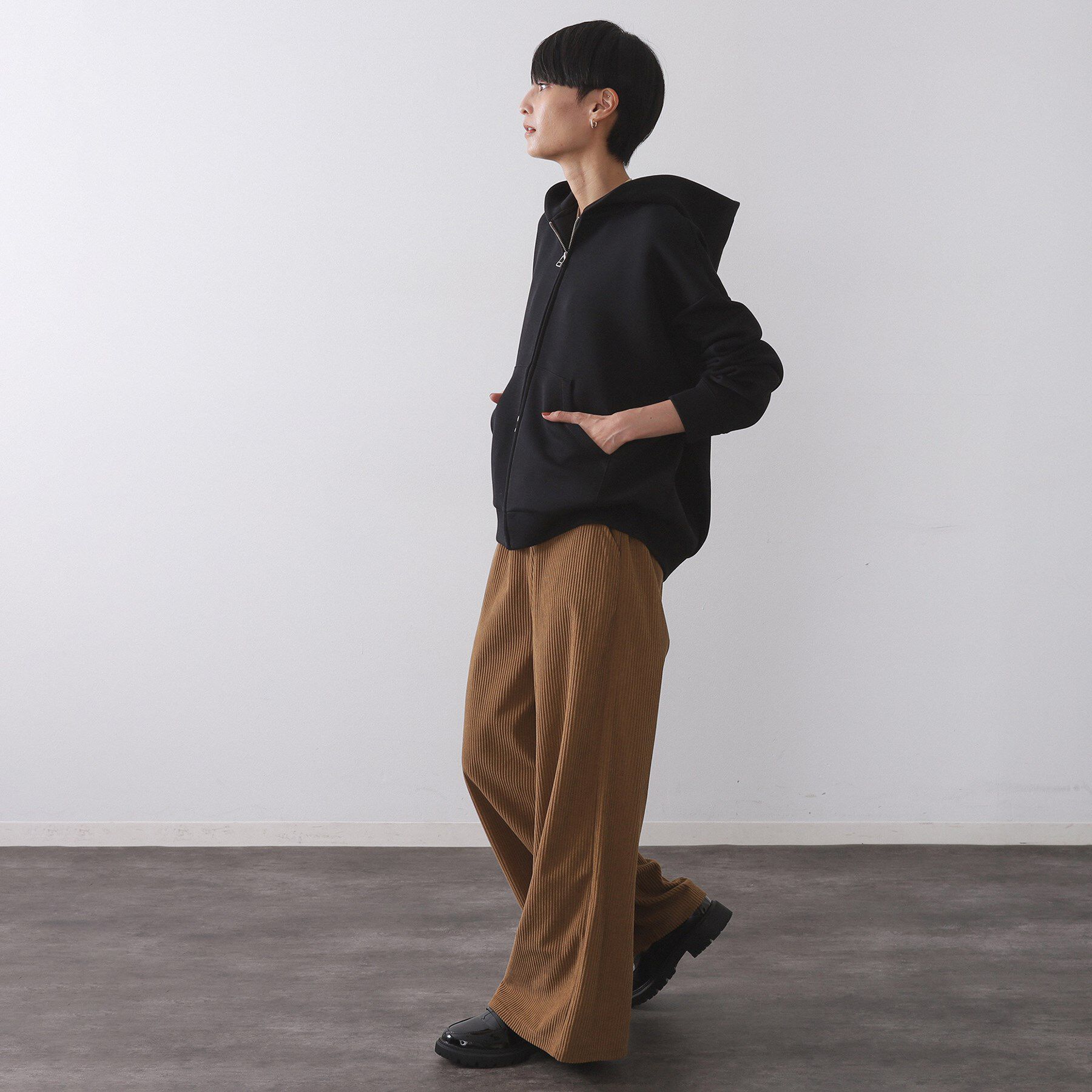 OPAQUE.CLIP「ダブルジップフーディ/セットアップ対応【洗濯機OK】」|カーディガン|