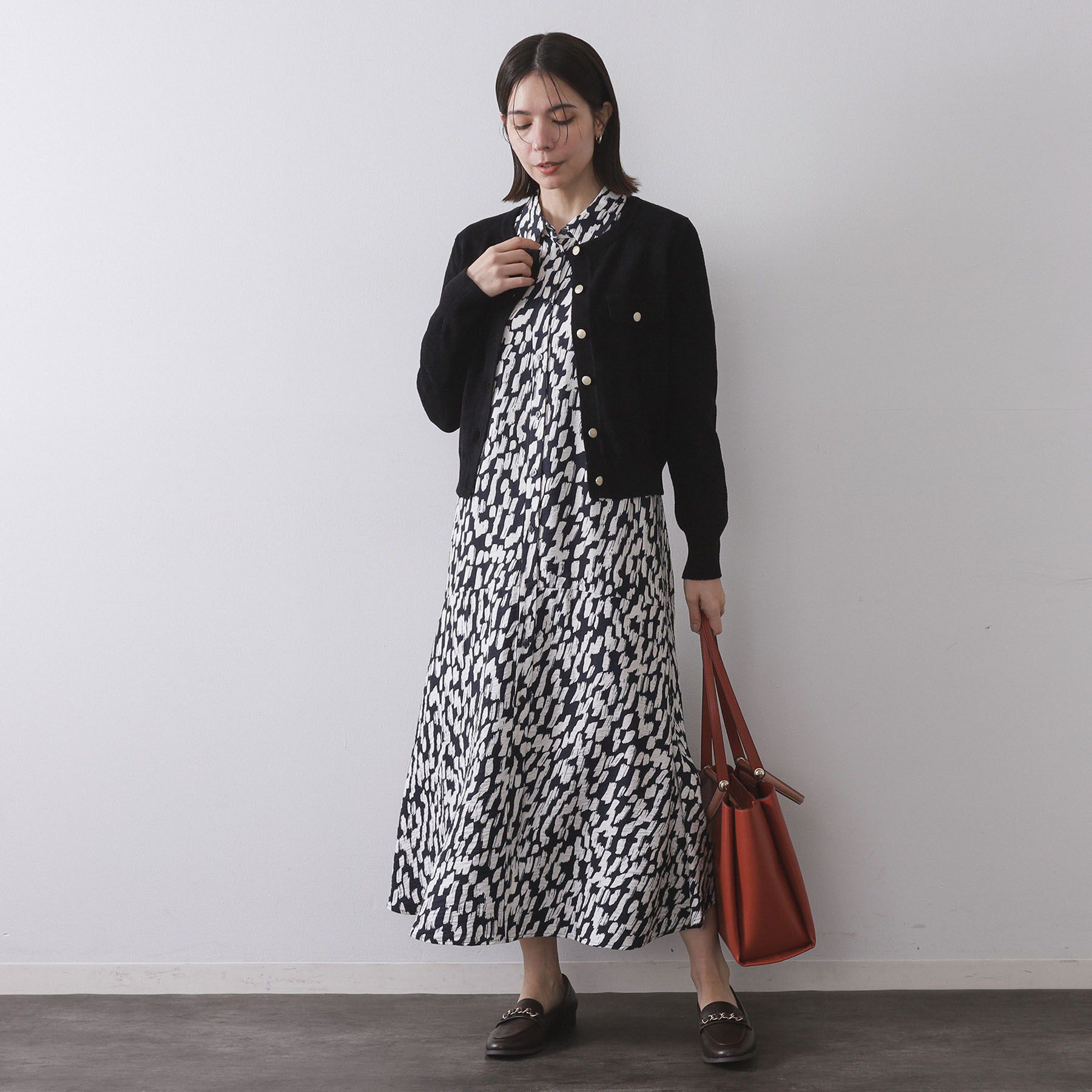 OPAQUE.CLIP「モールニットクルーカーディガン【洗濯機OK】」|カーディガン|