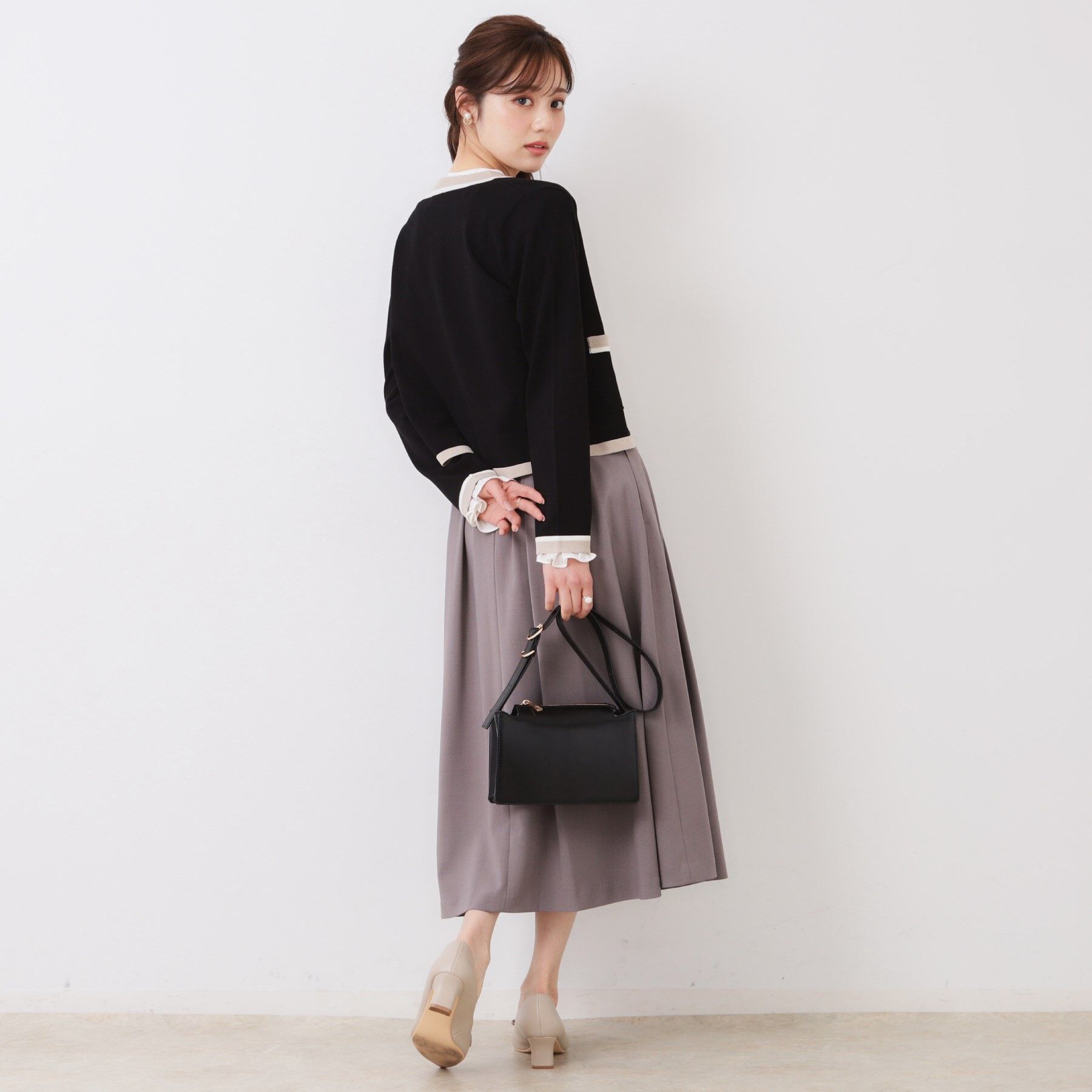 Couture broach「【きれいめ・通勤・初夏まで着られる】配色ラメカーディガン」|カーディガン|