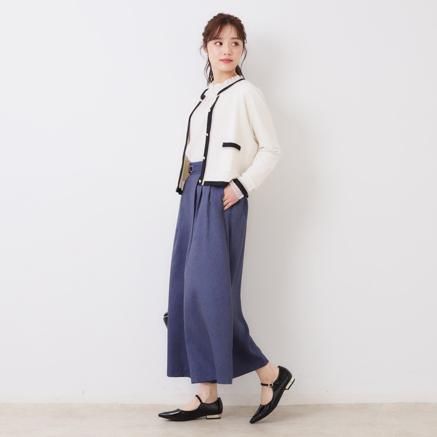 Couture broach「【きれいめ・通勤・初夏まで着られる】配色ラメカーディガン」|カーディガン|