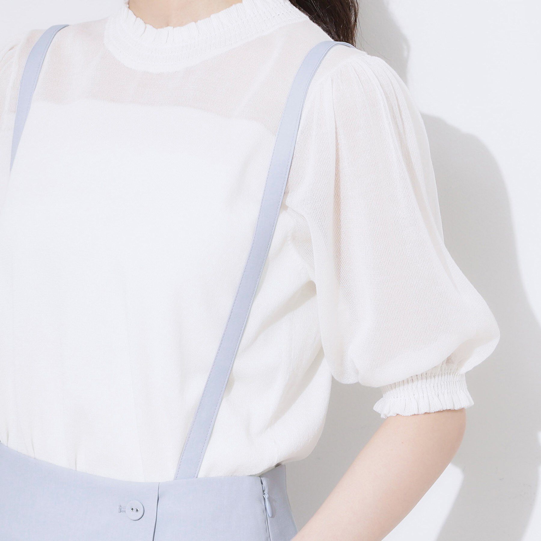 Couture broach「【2WAY・通勤・きれいめ】リネンライク サス付きスカート」|ジャンパースカート|