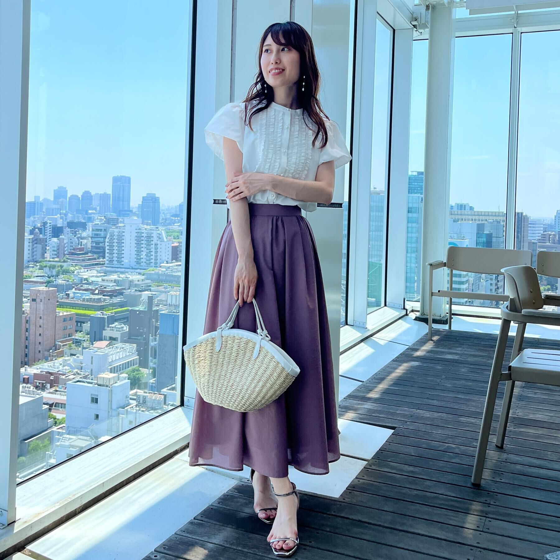 Couture broach「【大人フェミニン・華奢見え・通勤】フロントフリルシャツ」|シャツ・ブラウス|