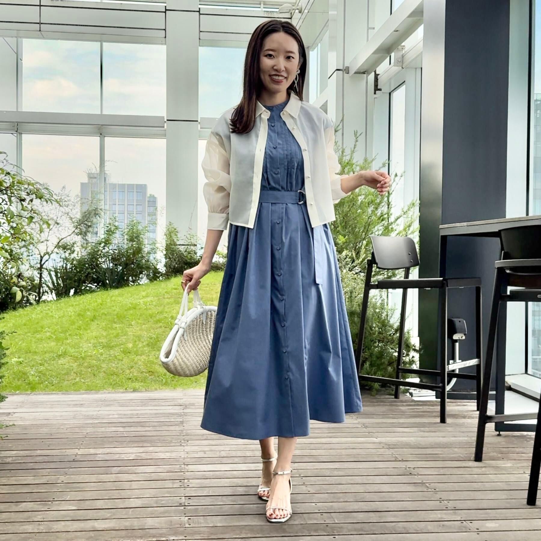 Couture broach「【洗える・秋まで使える】パール調ボタンシアーシャツ」|シャツ・ブラウス|