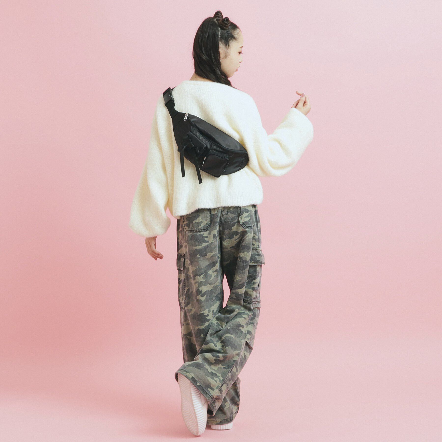 PINK-latte「ダブルポケットリボン付きウエストバッグ」|その他|