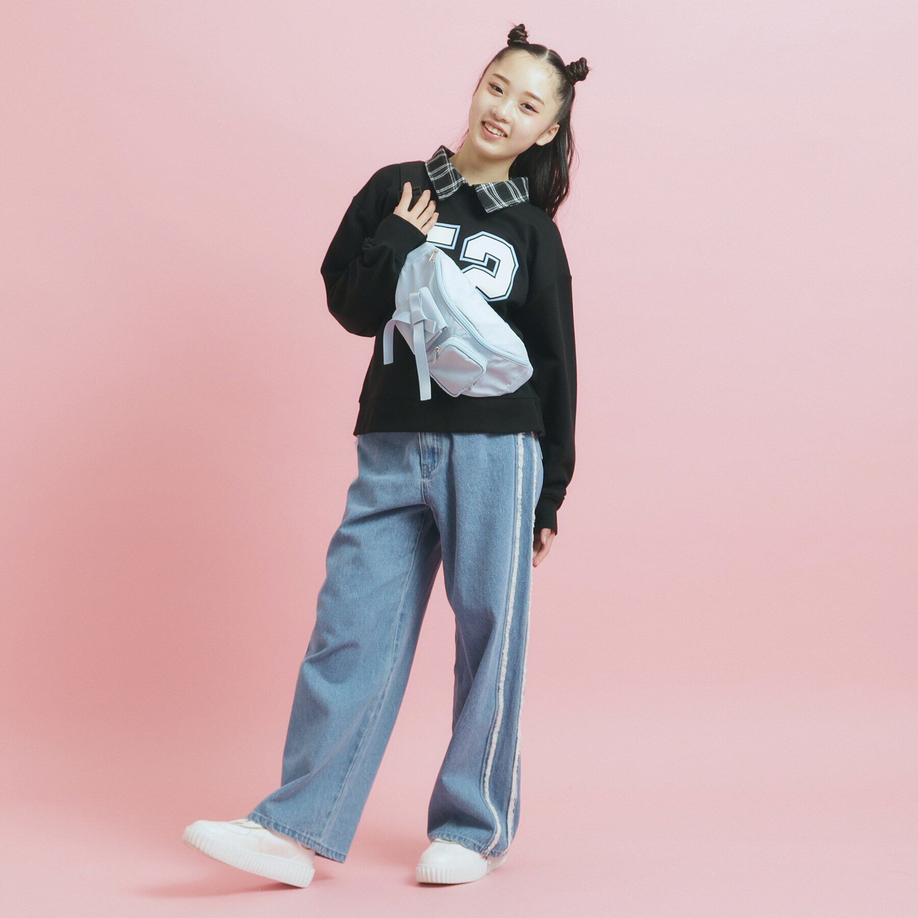 PINK-latte「ダブルポケットリボン付きウエストバッグ」|その他|