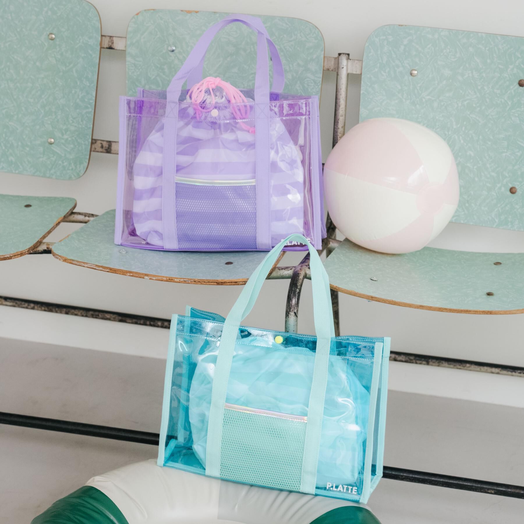 PINK-latte「巾着付きプールバッグ」|トートバッグ|